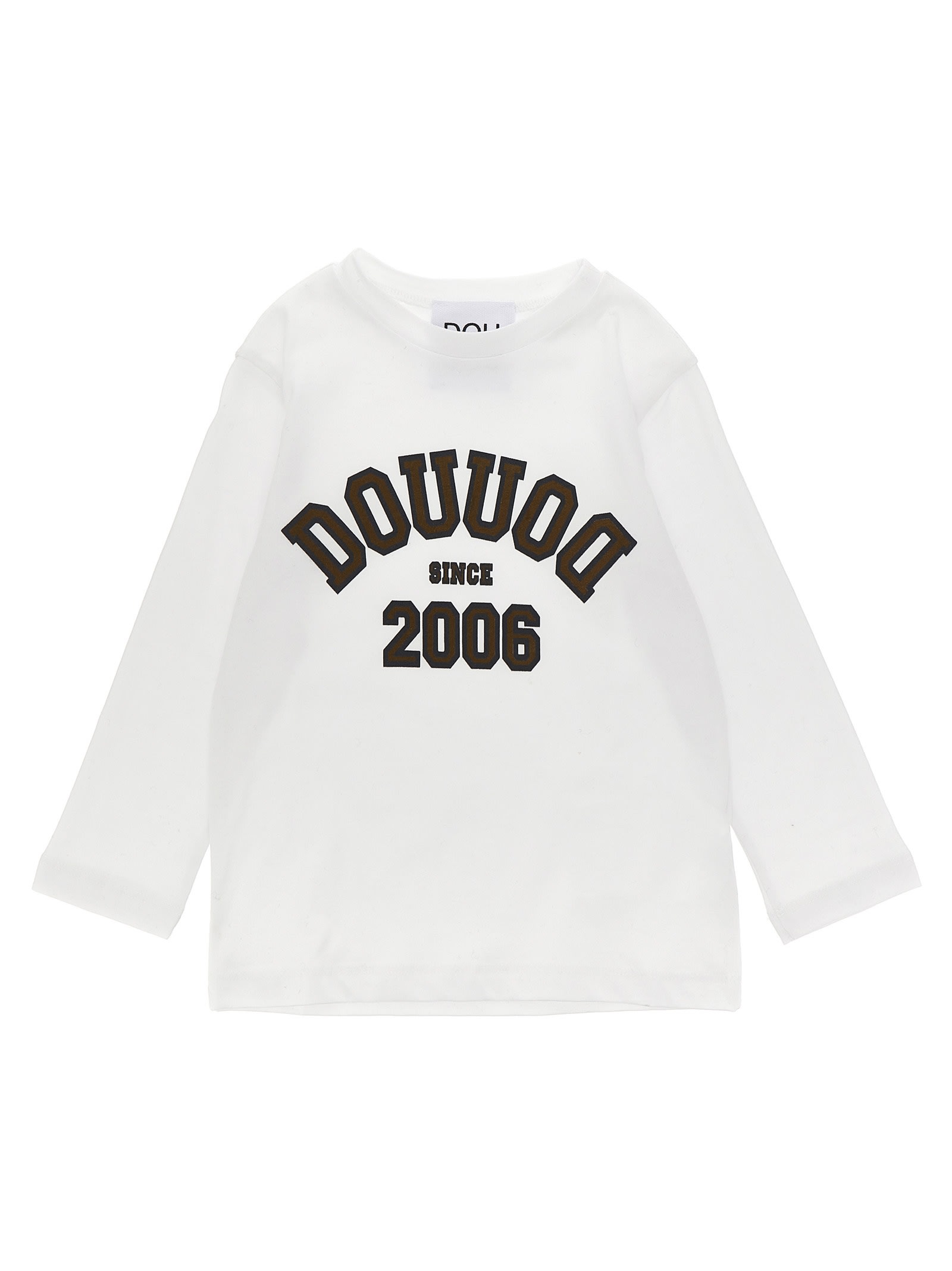 Shop Douuod Logo Print T-shirt In White