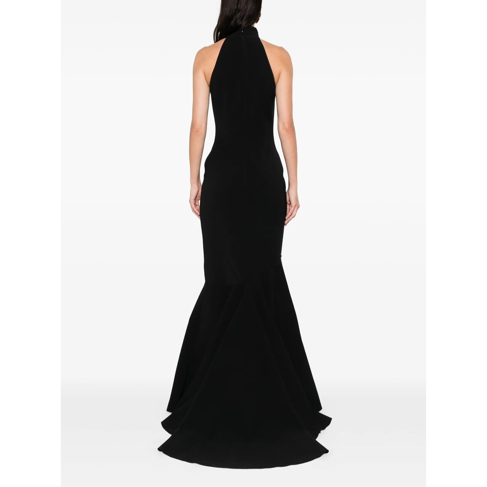 Solace London Halterneck Maxi Dress In Black