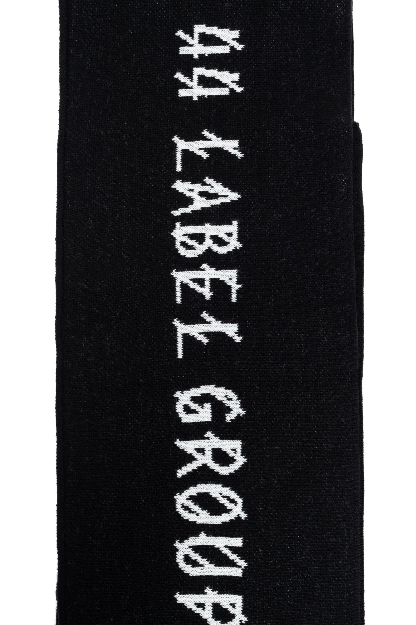 44 Label Group Logo-jacquard Scarf In Black