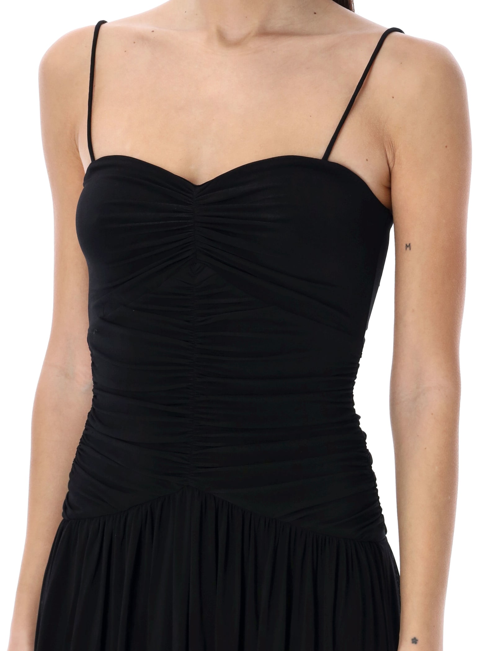 Shop Isabel Marant Elisabeth Midi Dress In Bk Black