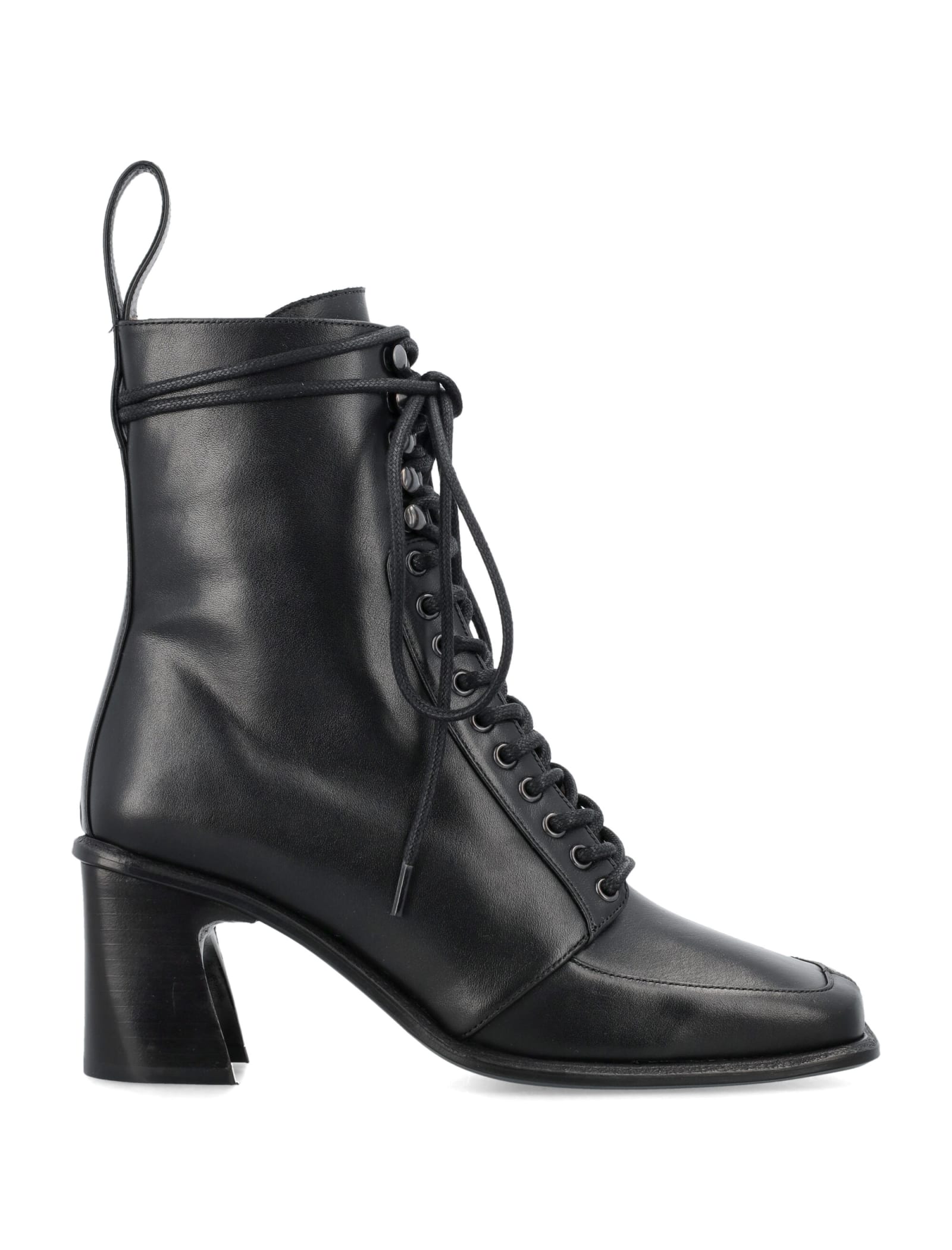 MARINE SERRE LEATHER SPOOR LACE-UP BOOTS