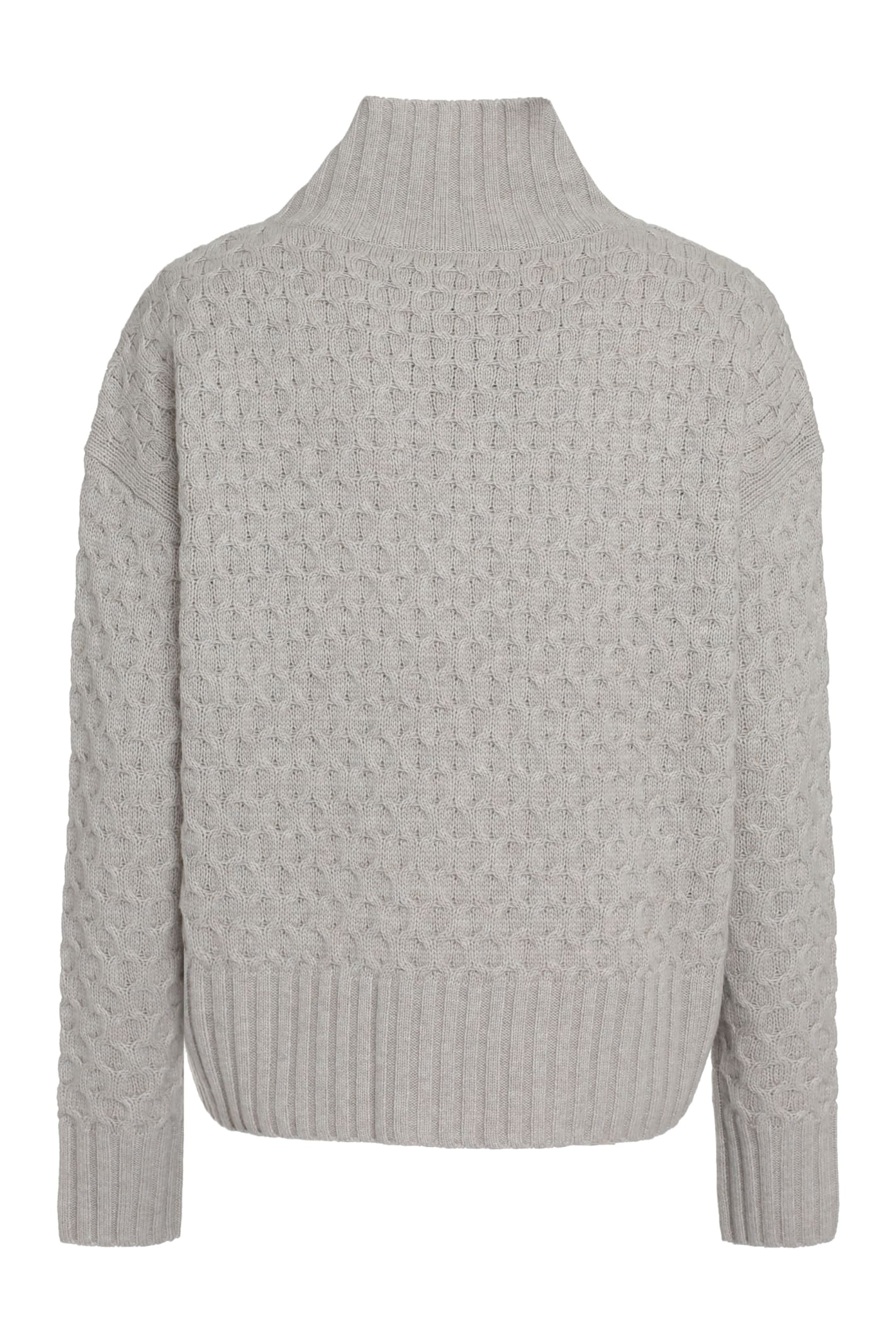 Shop Max Mara Valdese Wool And Cashmere Sweater In Grey