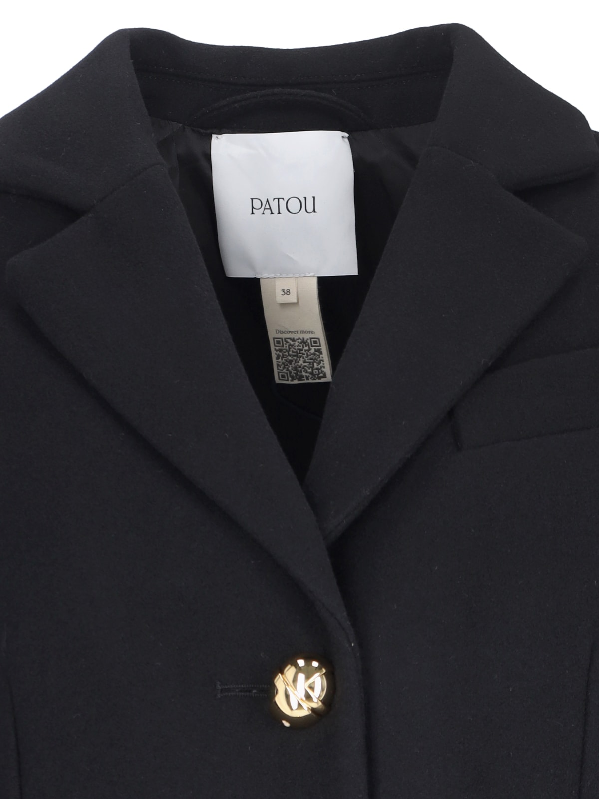 Shop Patou One-breasted Jacket In Black