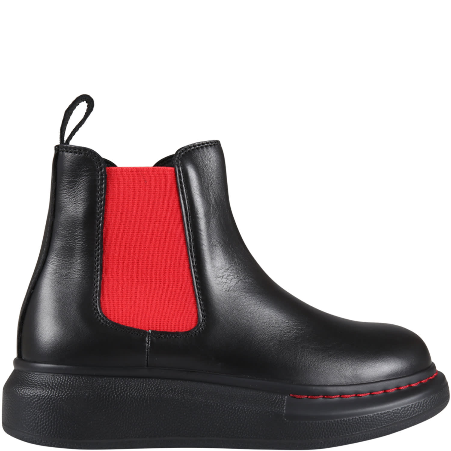 Alexander McQueen Black Boots For Kids
