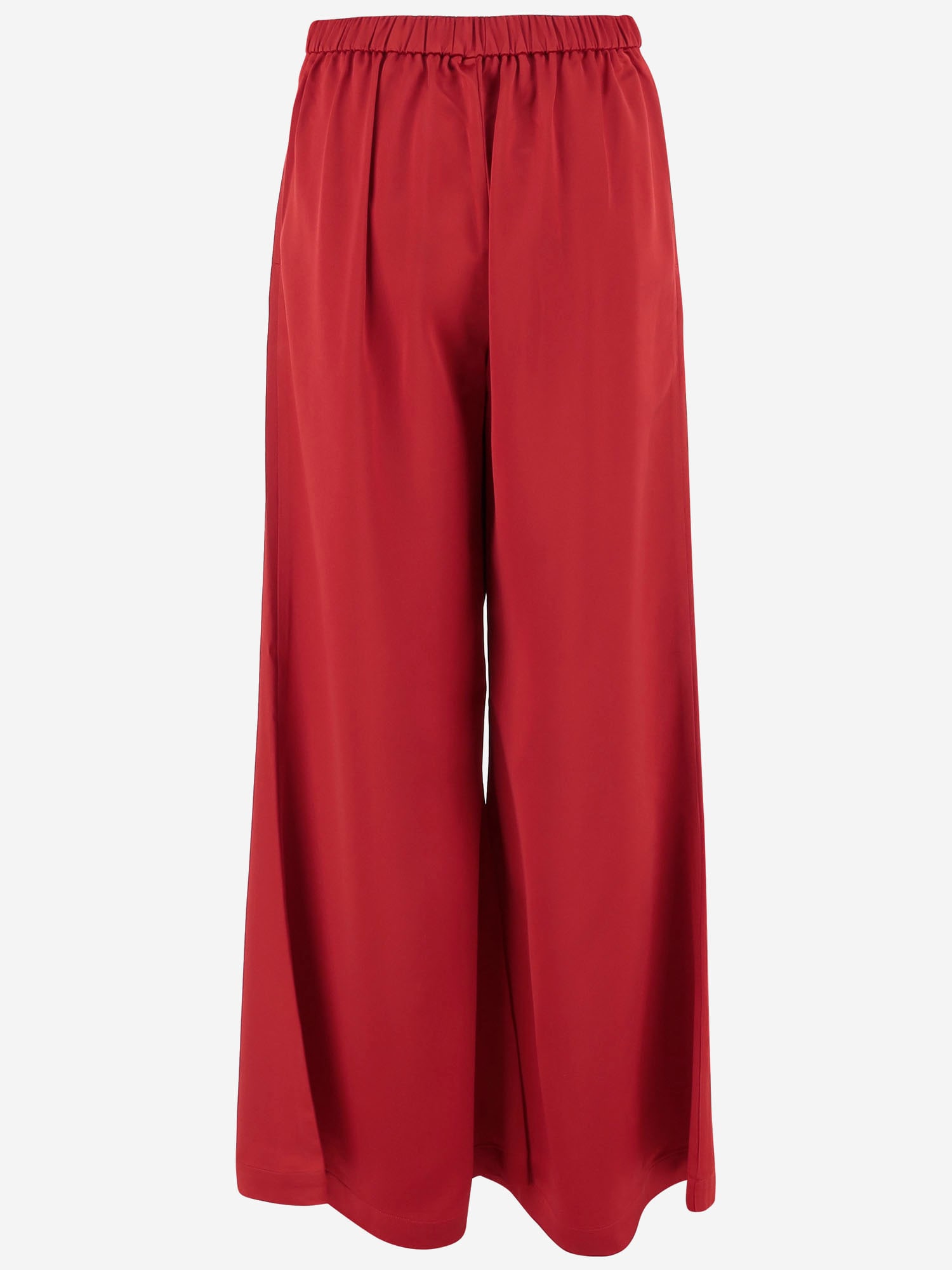 By Malene Birger Lucee Flared-leg Satin Trousers In Red