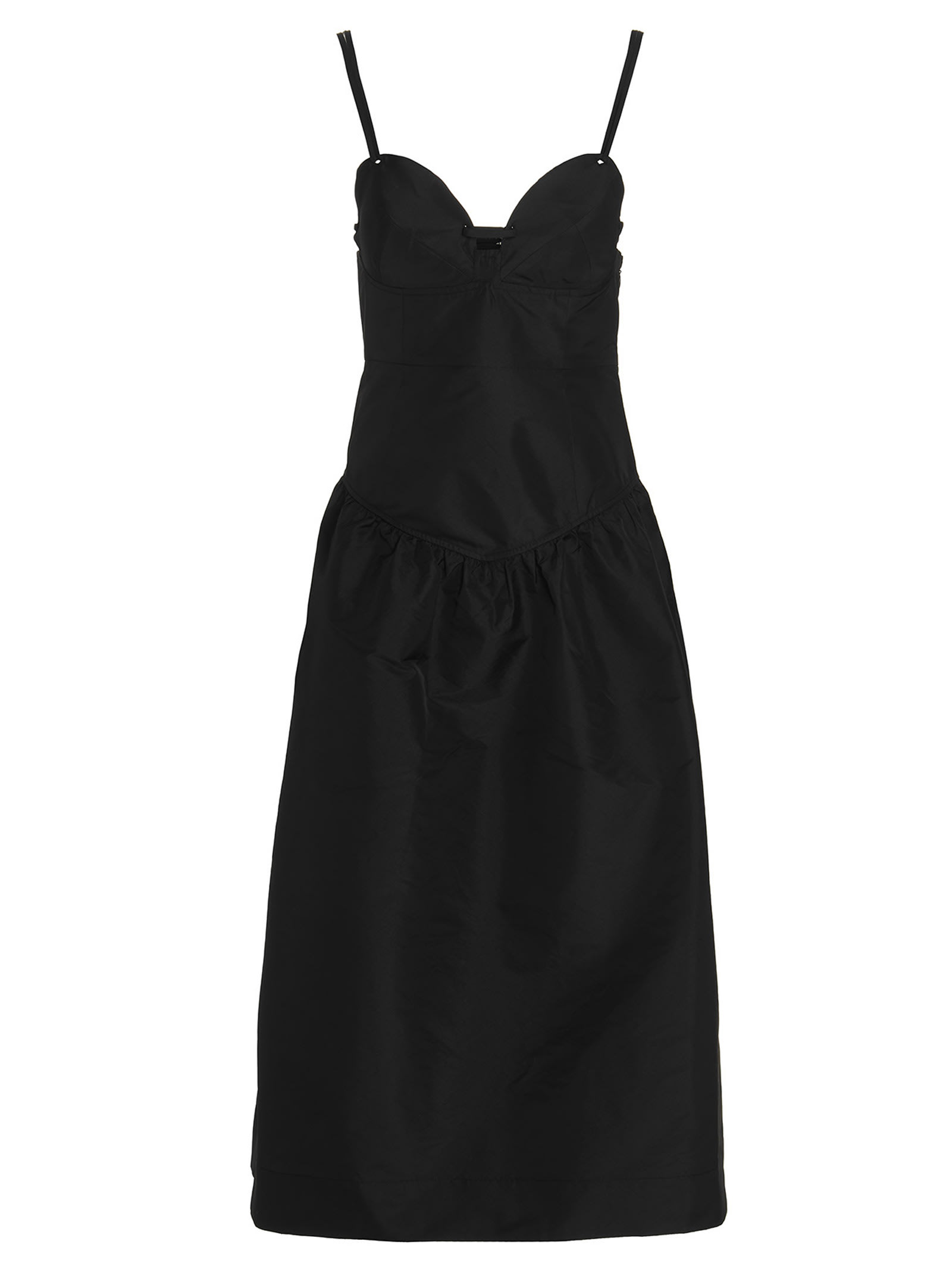 GANNI TAFFETA MIDI DRESS