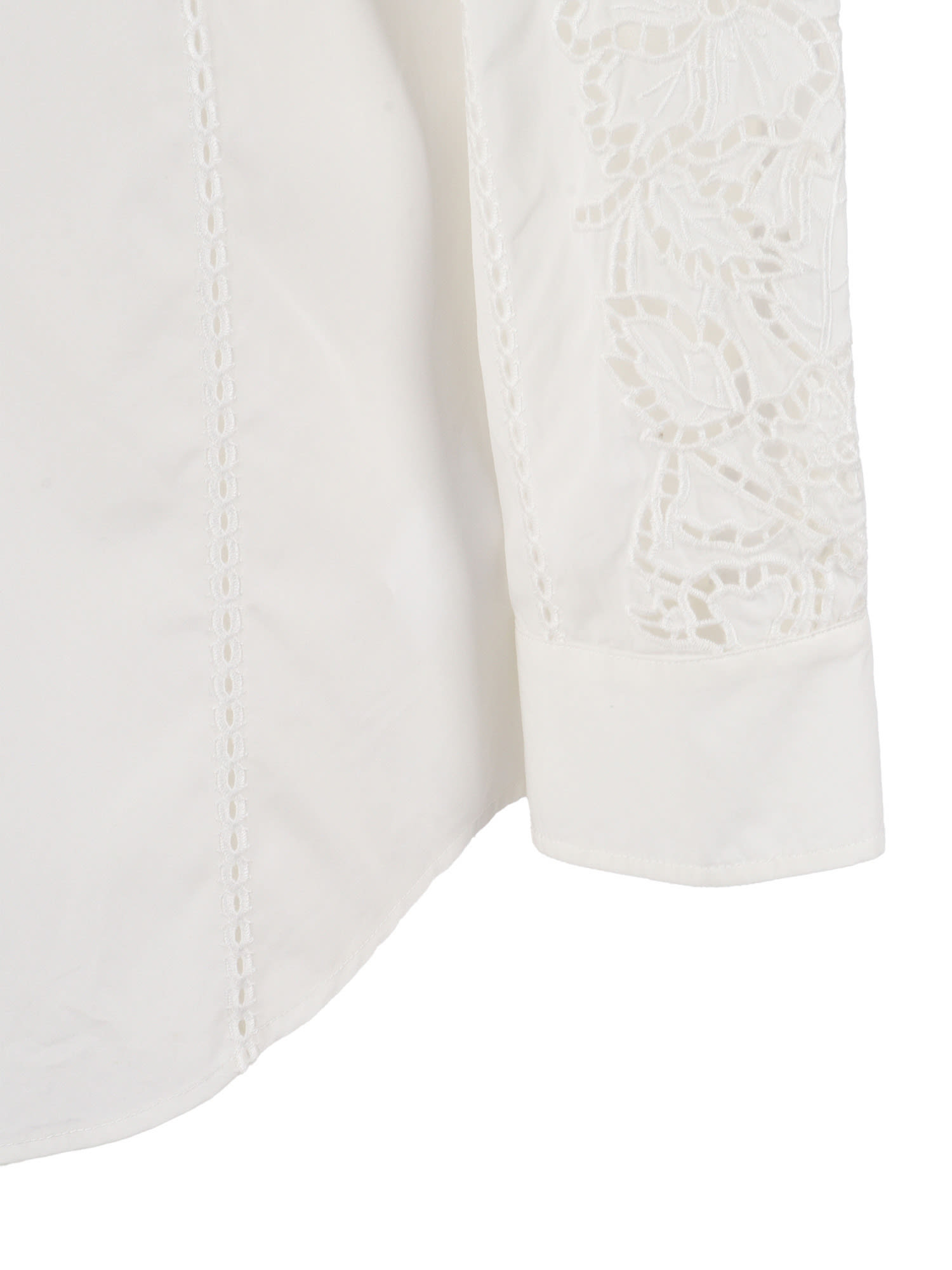 Weekend Max Mara Elmi Floral Lace Shirt In White
