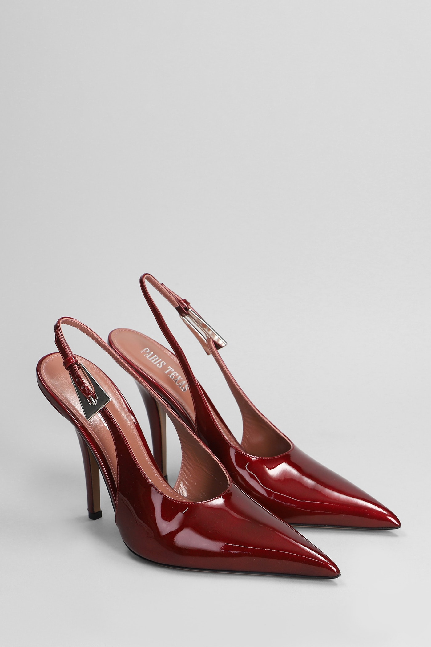 Shop Paris Texas Jessica Slingbac 105 Pumps In Bordeaux Patent Leather