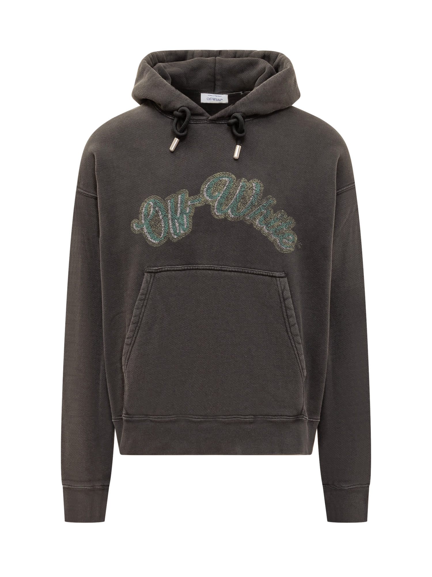 Shop Off-white Hoodie With Bacchus Print In Black College
