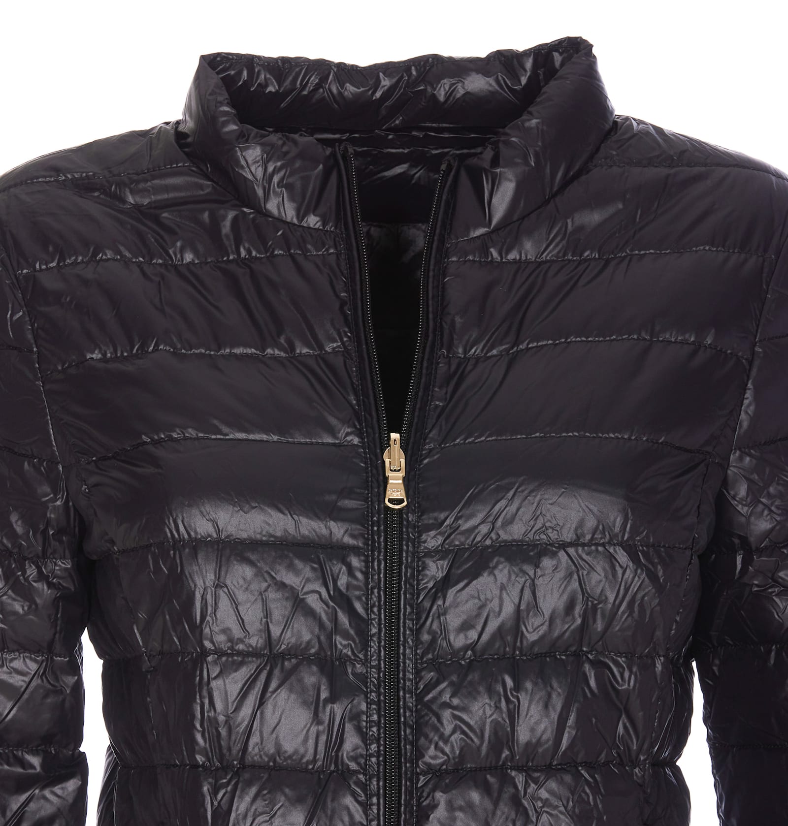 Shop Patrizia Pepe Light Down Jacket In Black