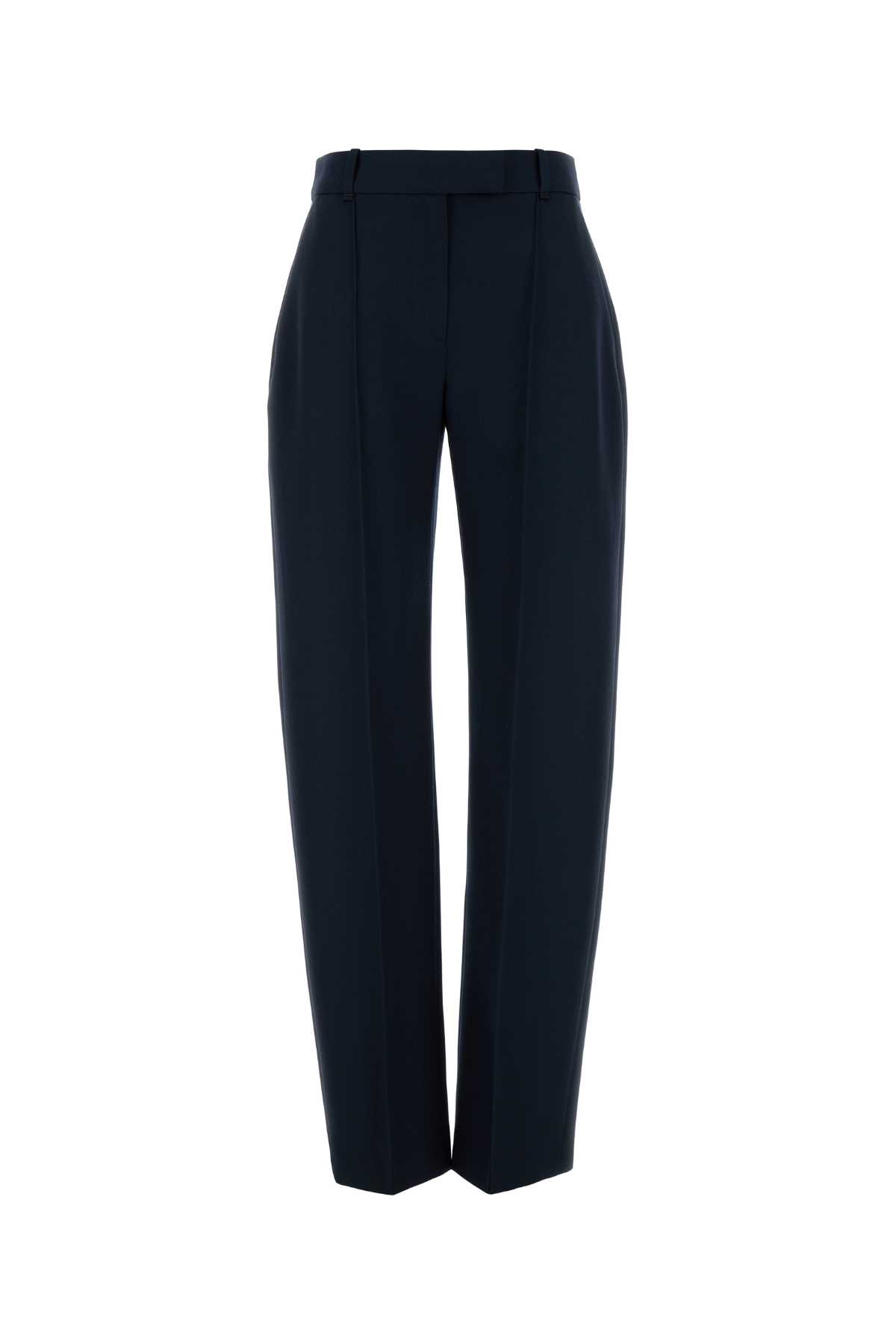 Alexander Mcqueen Navy Blue Wool Pant
