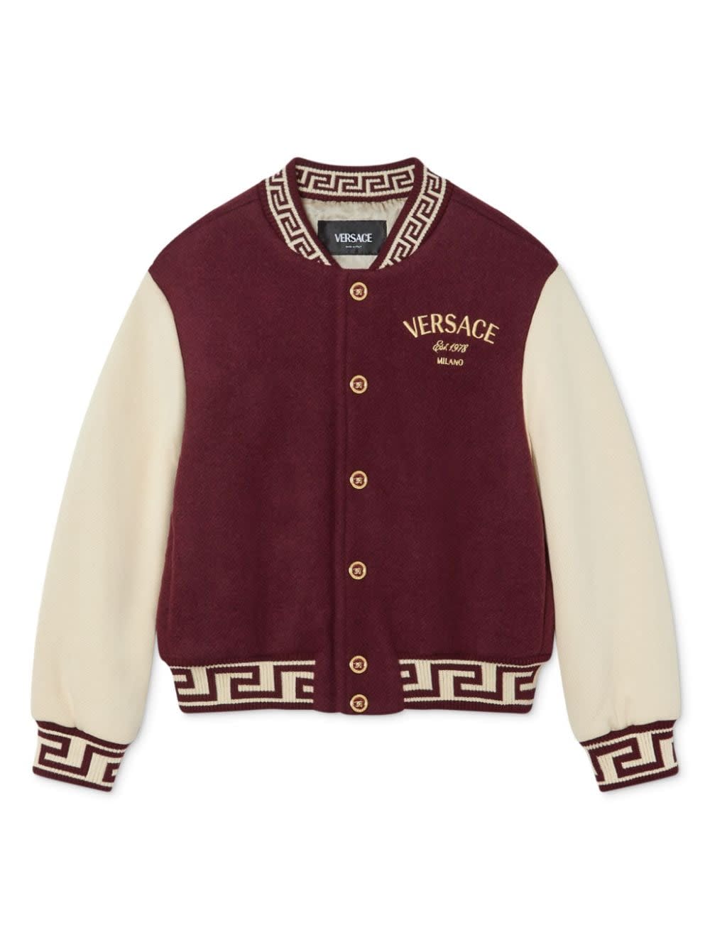 VERSACE RED/BEIGE BOMBER JACKET UNISEX 