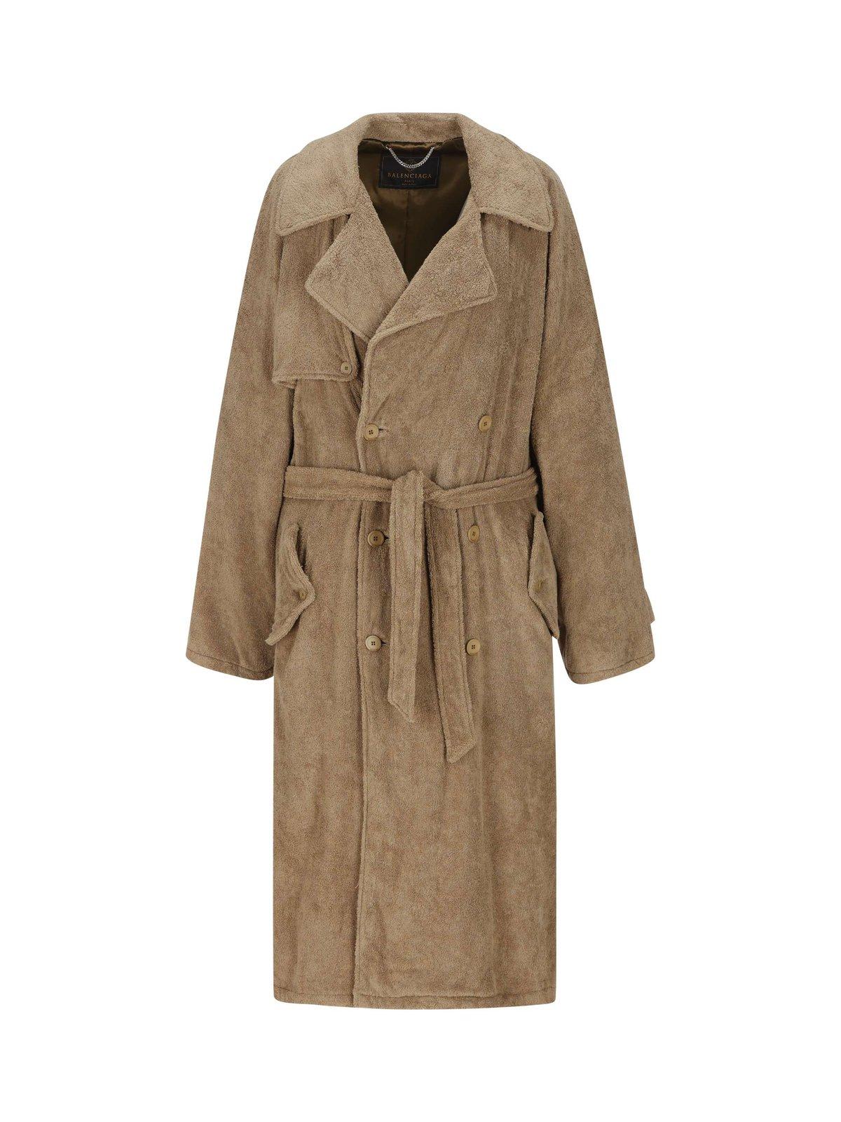 Balenciaga Tie-waisted Midi Coat