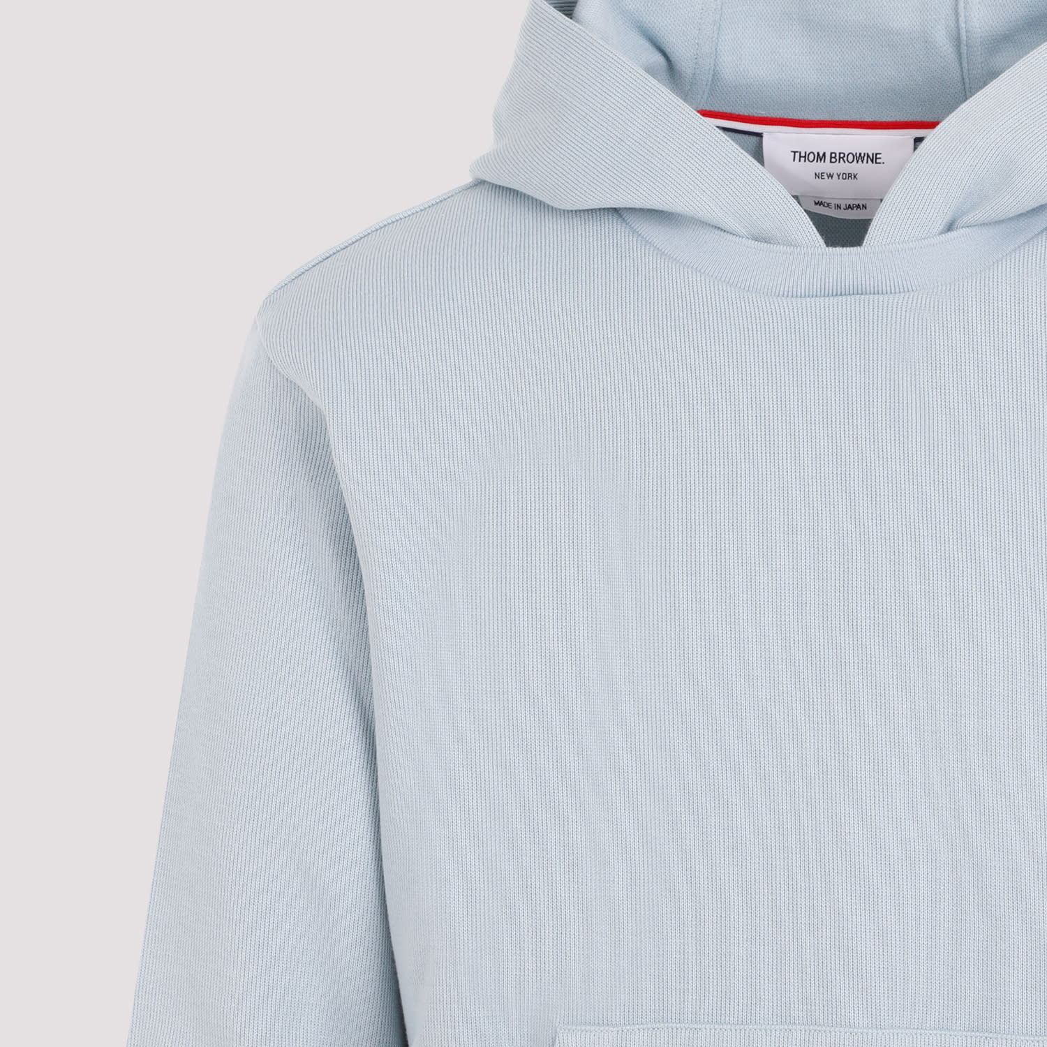 Shop Thom Browne Crewneck Hoodie Pullover In Light Blue