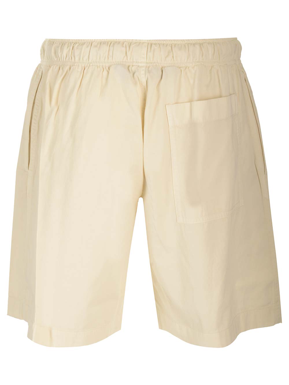 Shop Palm Angels Cotton Bermuda Shorts In Off-white/black