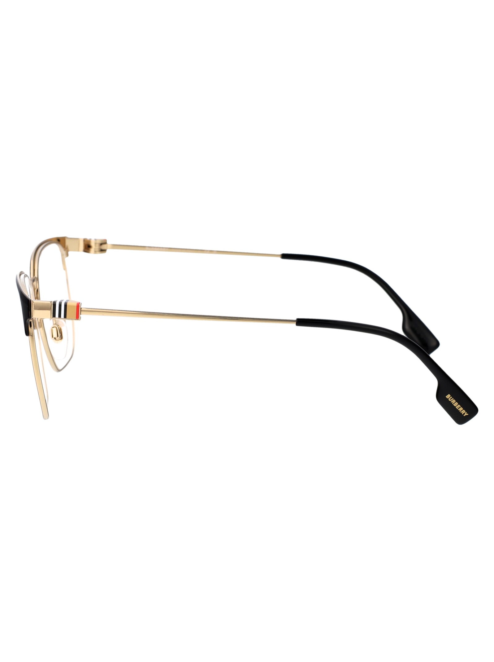 Shop Burberry Eyewear 0be1383d Glasses In 1109 Light Gold/black