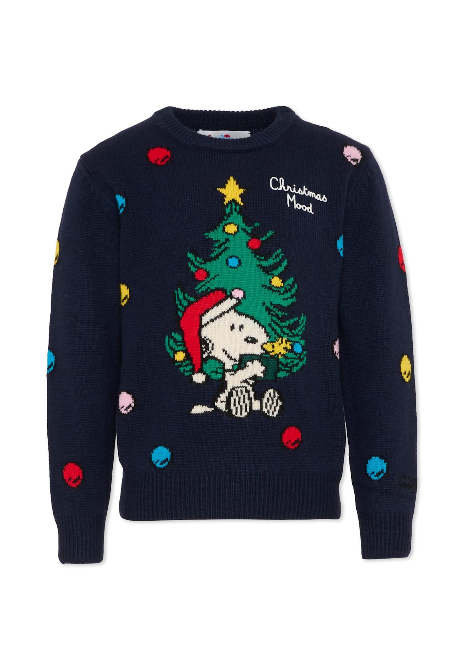 Mc2 Saint Barth Blue Sweater For Kids With Snoopy In Blue