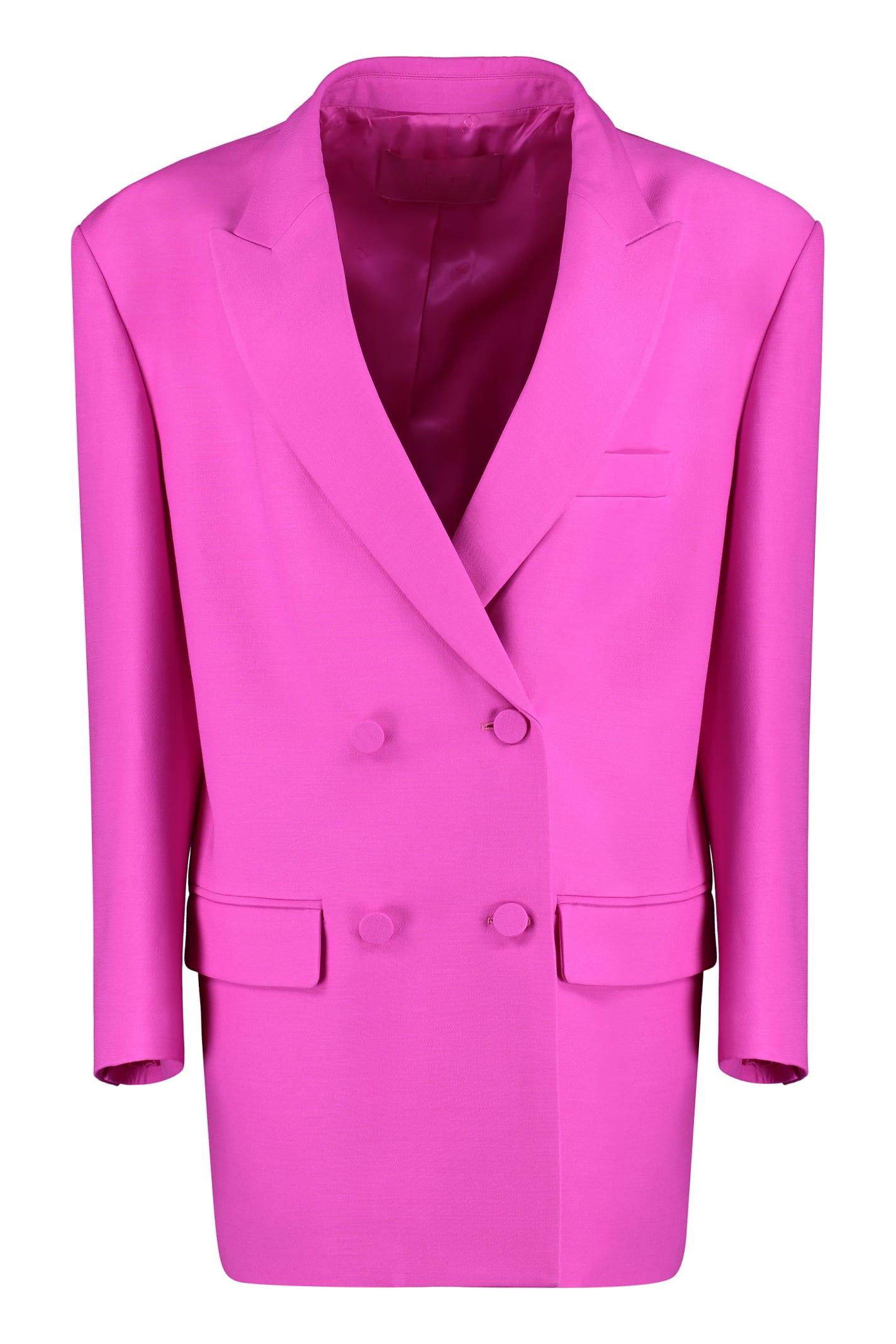 Valentino Wool And Silk Double Breasted Blazer