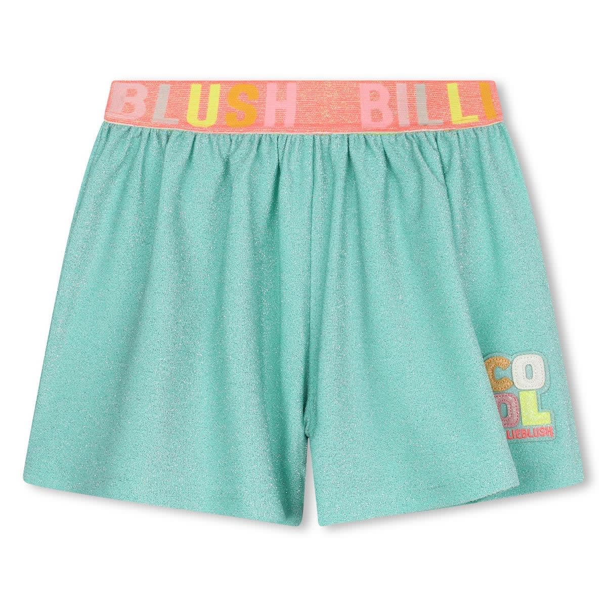Shop Billieblush Shorts Con Applicazione Logo In Green