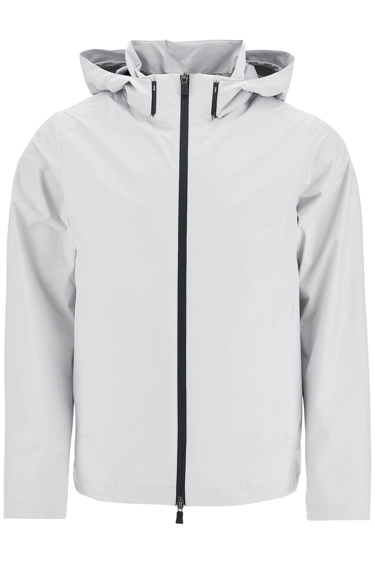 Light Gray Polyester Waterproof Bomber With Hood