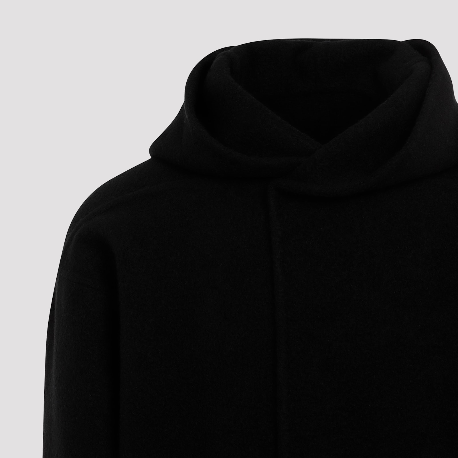 Shop Rick Owens Hooded Robe Coat In Black