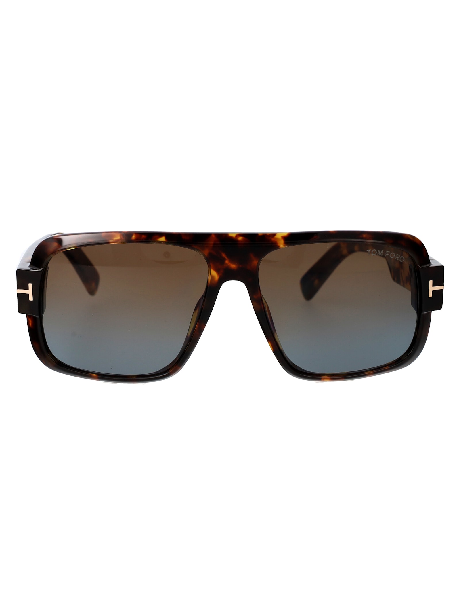 Shop Tom Ford Turner Sunglasses In 52f Avana Scura / Marrone Grad