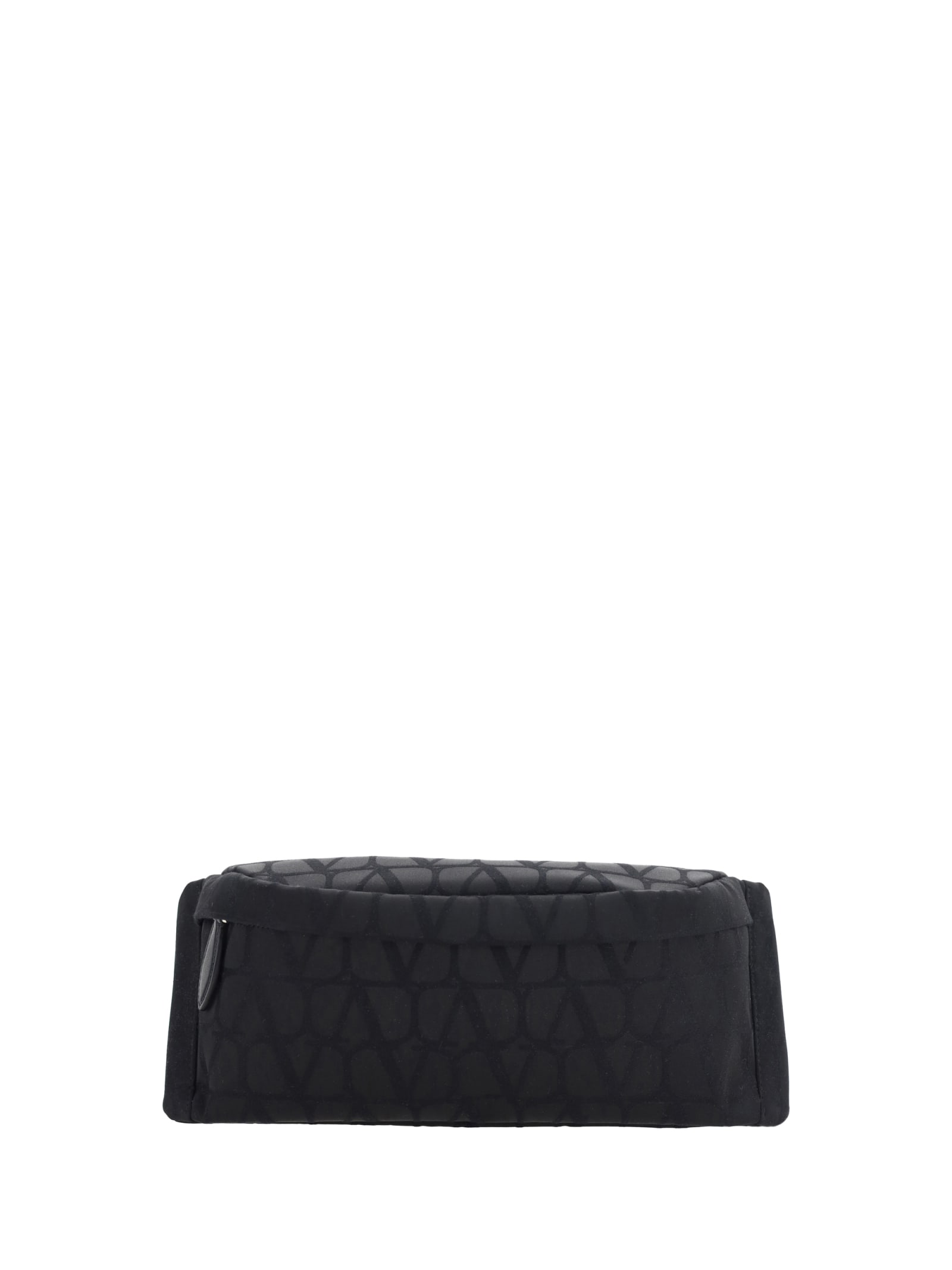 Shop Valentino Black Iconographe Belt Bag In Nero