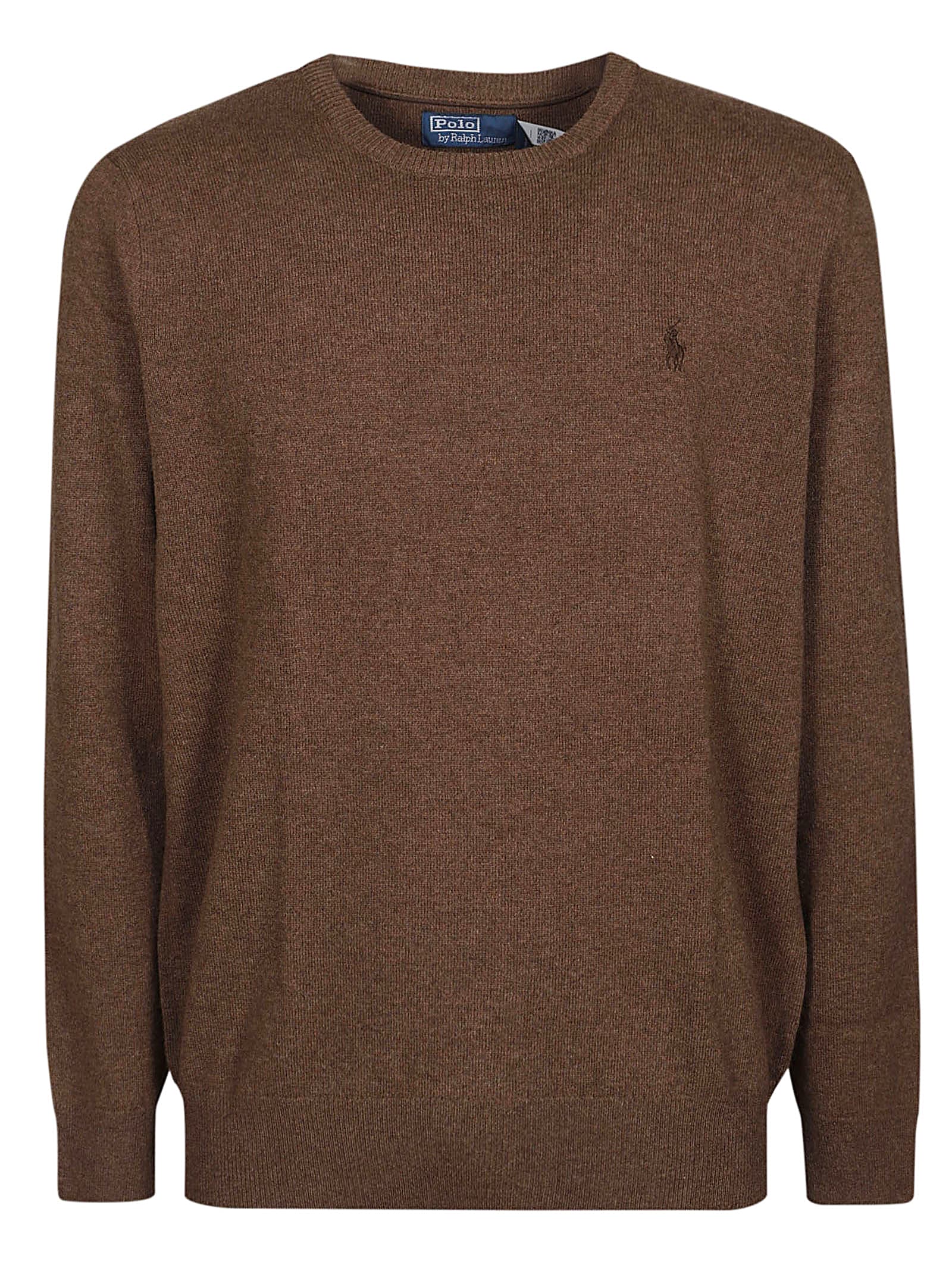 Shop Polo Ralph Lauren Sweater In Dark Chestnut Heather