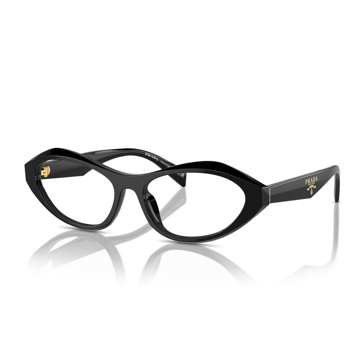 Prada Logo-engraved Oval-frame Glasses