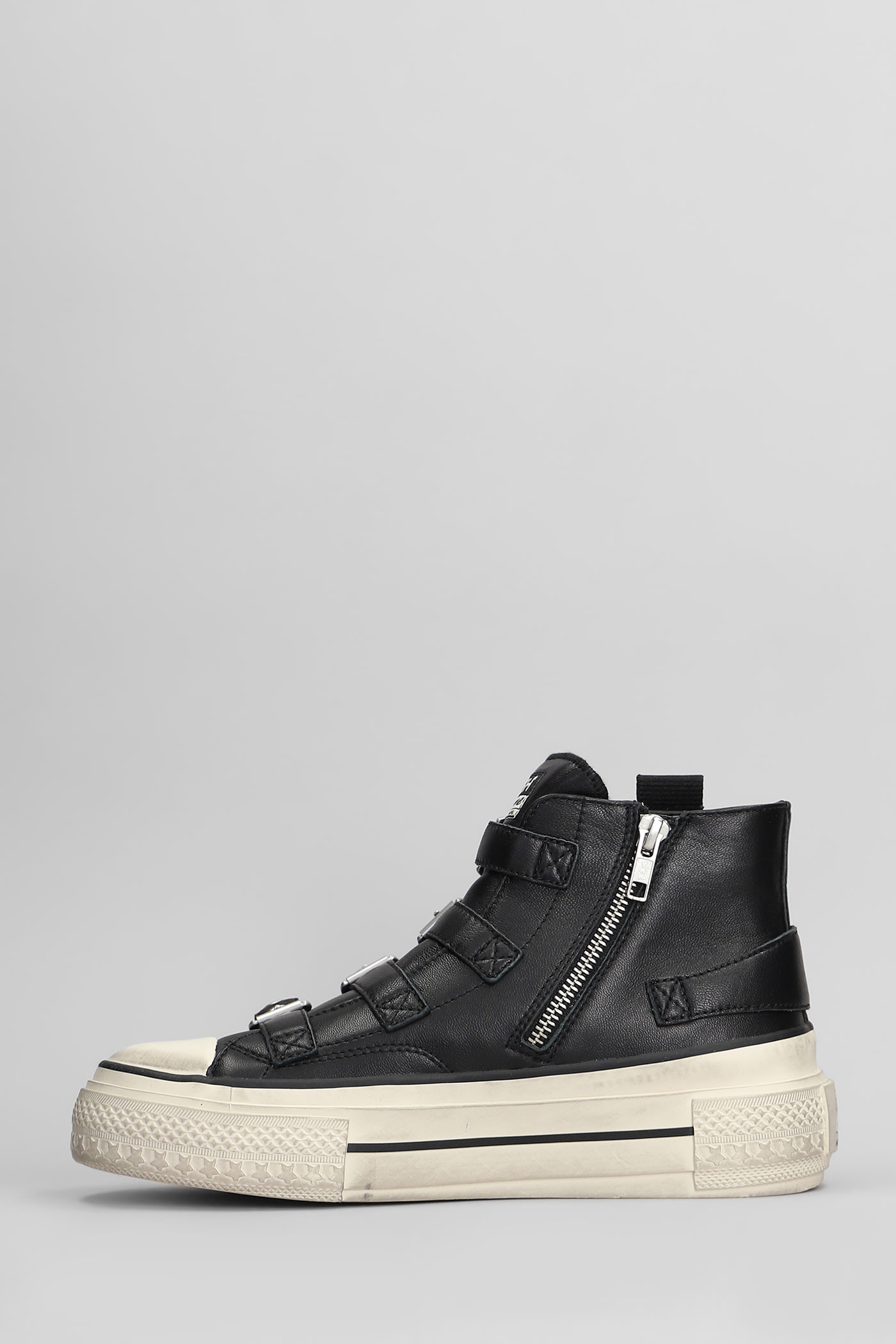 Shop Ash Rainbow Sneakers In Black Leather