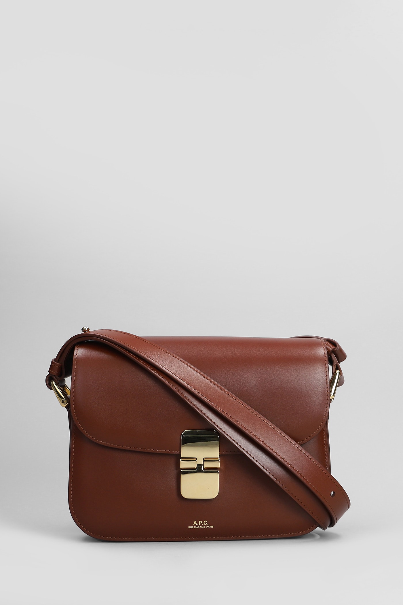 APC GRACE SMALL SHOULDER BAG IN LEATHER COLOR LEATHER 