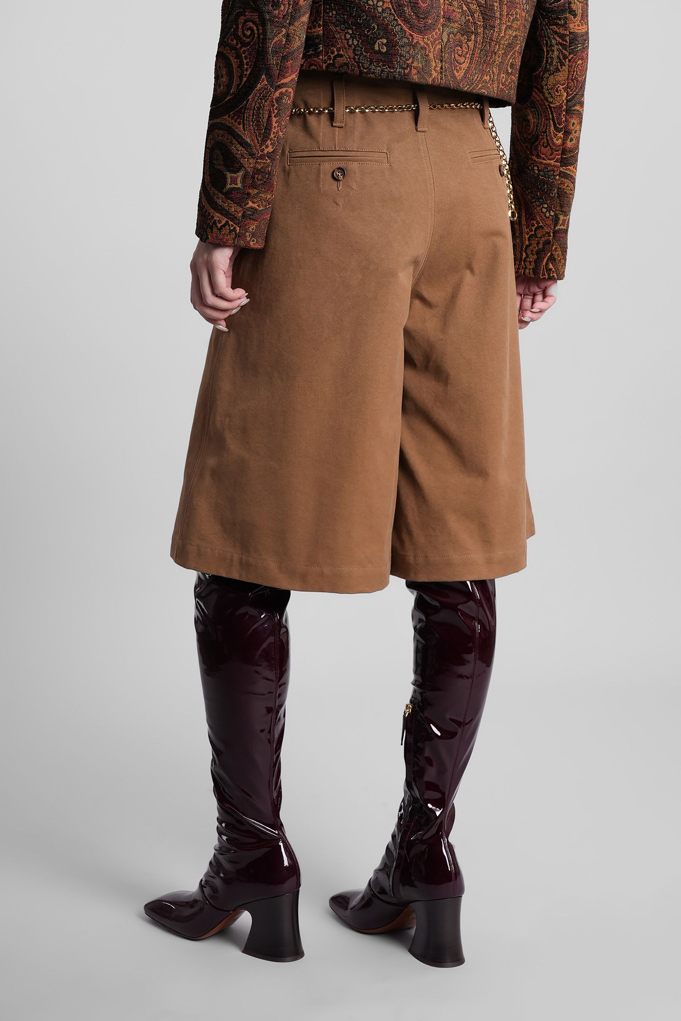 Chloé Shorts In Brown Cotton In Brown