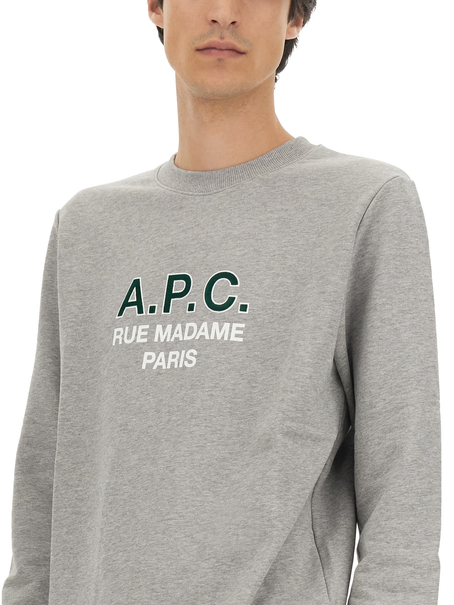 Apc A.p.c. Sweatshirt With Logo In Grigio