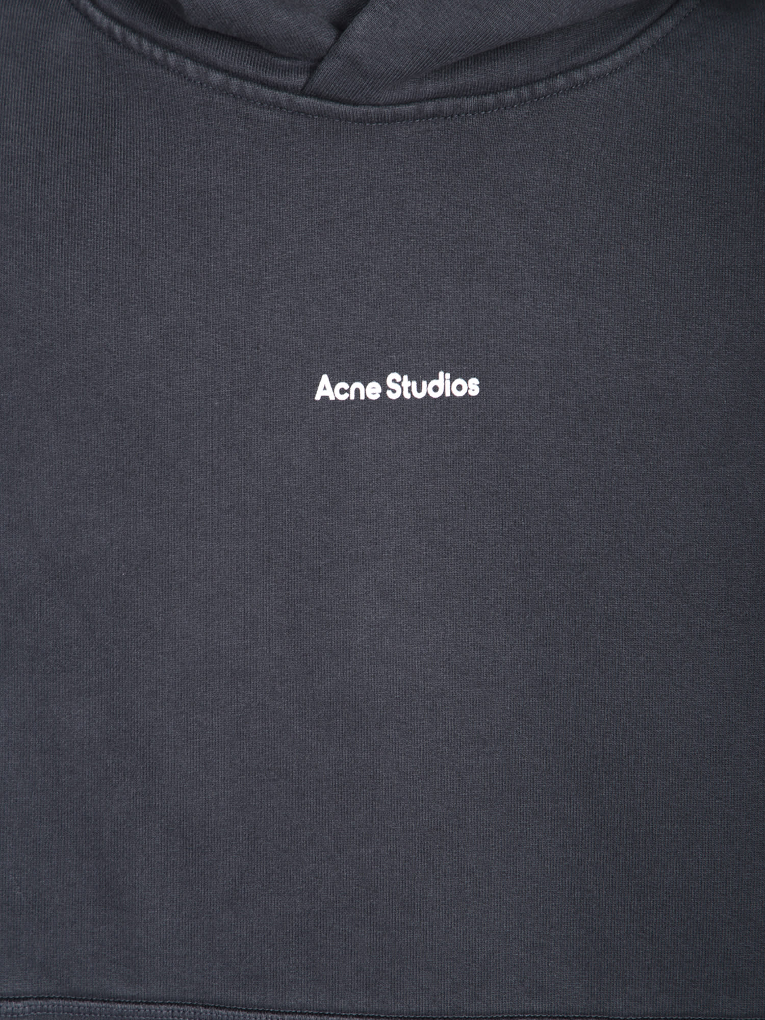 Shop Acne Studios Logo-print Hoodie In Black