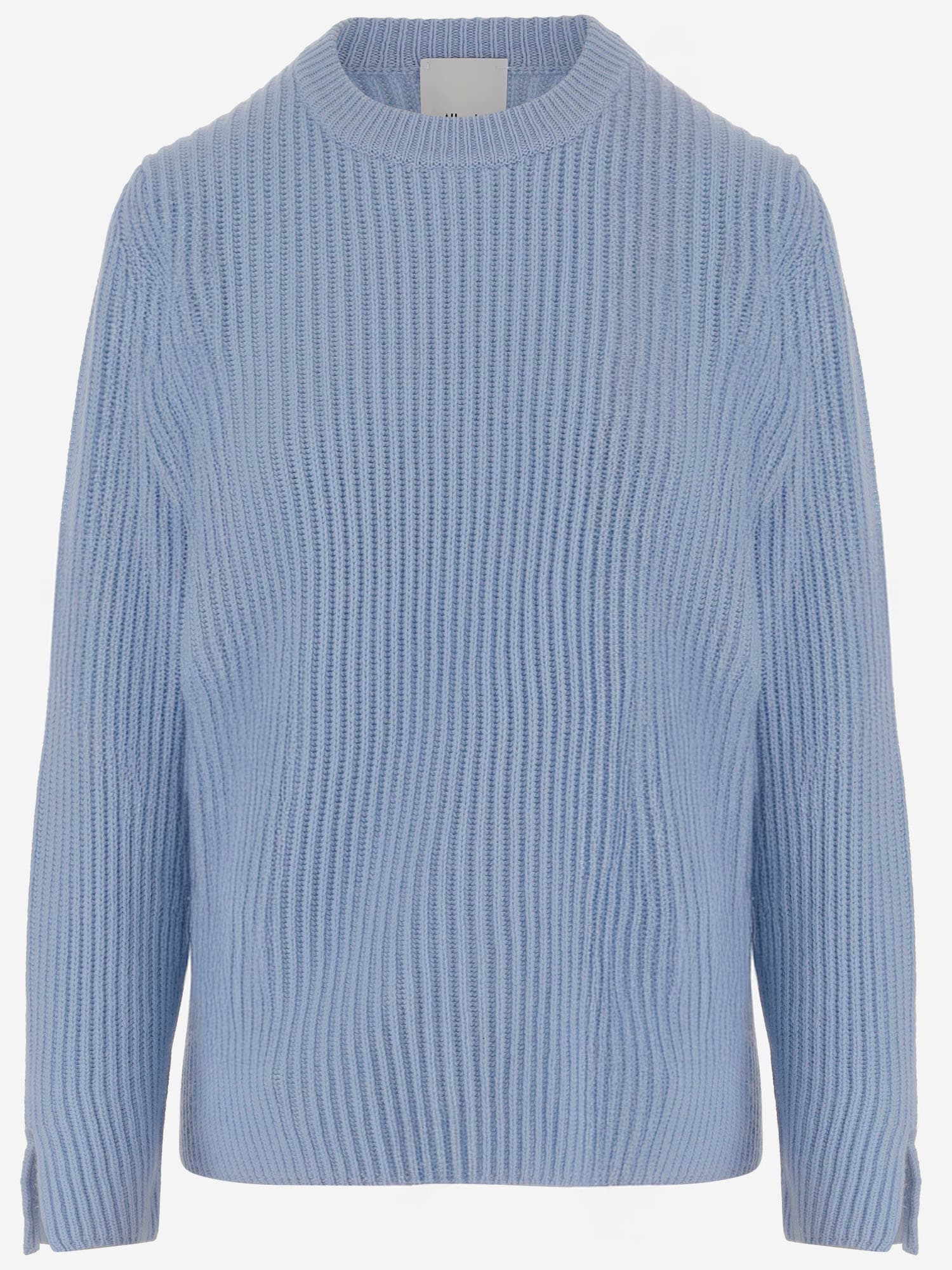 Allude Wool And Cashmere Ribbed Sweater In Blue