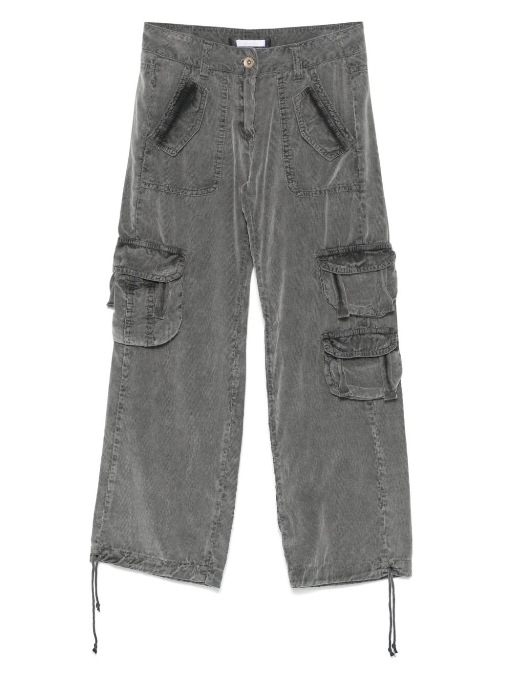 Shop Miss Grant Pantalone Cargo A Coste In Gray