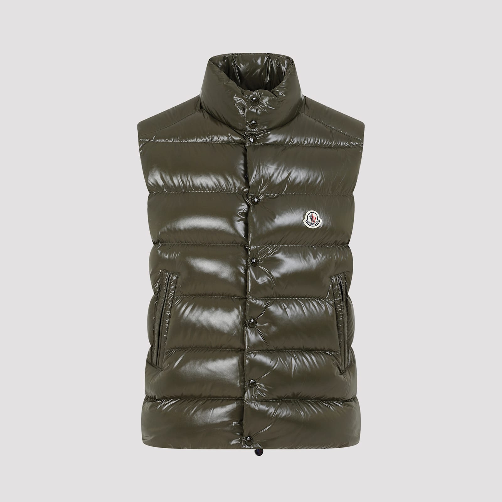 Shop Moncler Tibb Vest In Olive