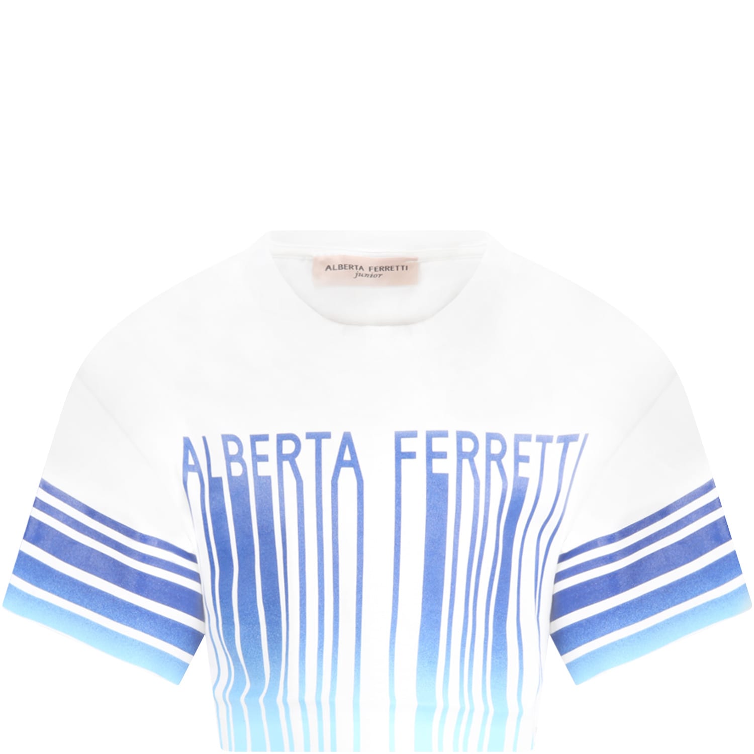Alberta Ferretti WHITE T-SHIRT FOR GIRL WITH LOGO