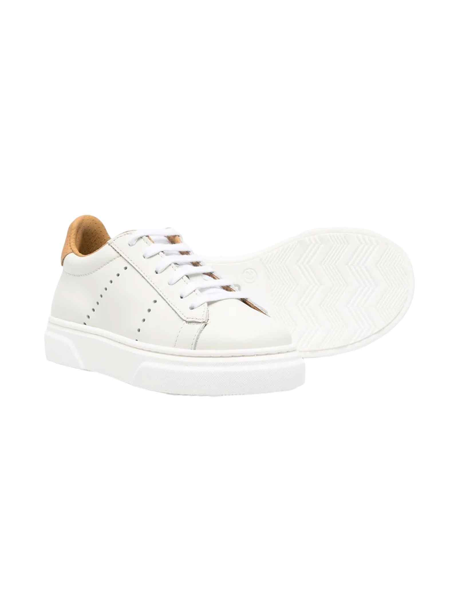 Shop Eleventy White Sneakers Unisex In Avorio/beige