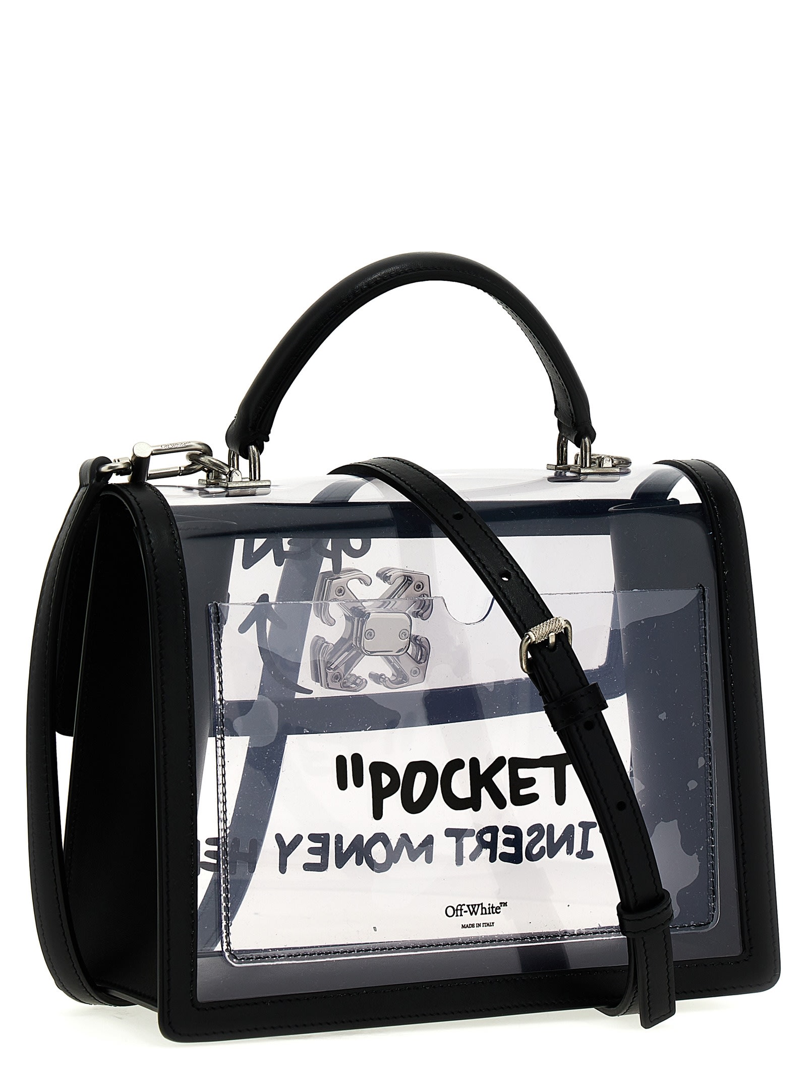 Shop Off-white Jitney 2.8 Handbag In Transparent