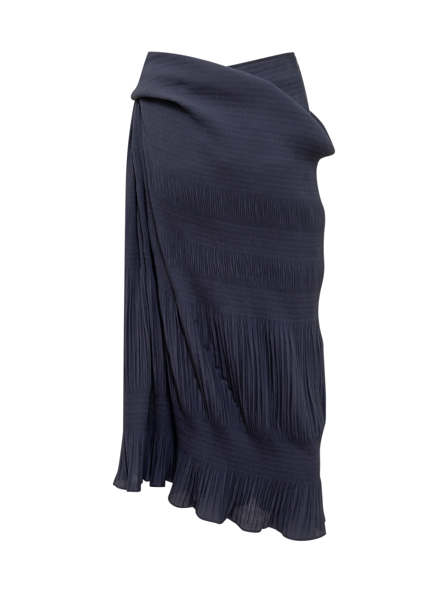 Shop Jw Anderson Skirt With Drapery In Navy