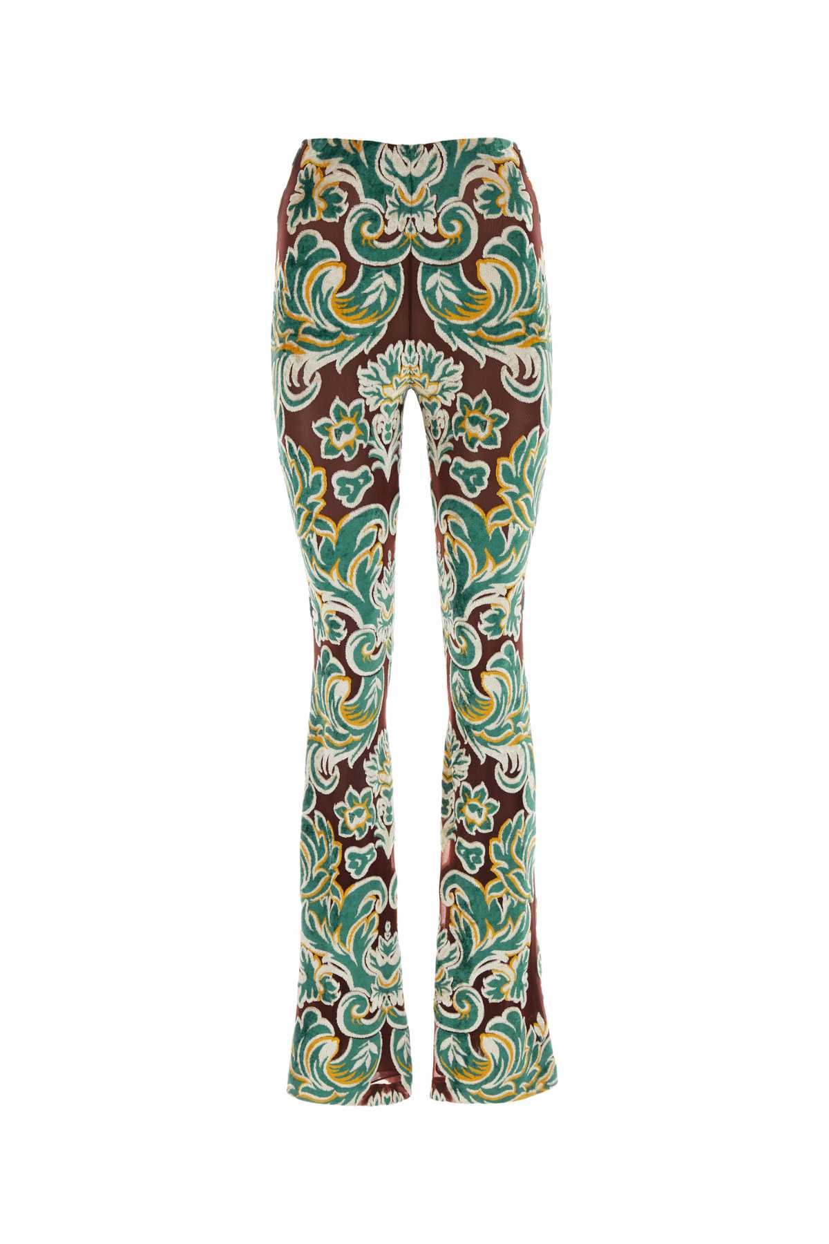 Shop Etro Embroidered Jacquard Pant In S9865