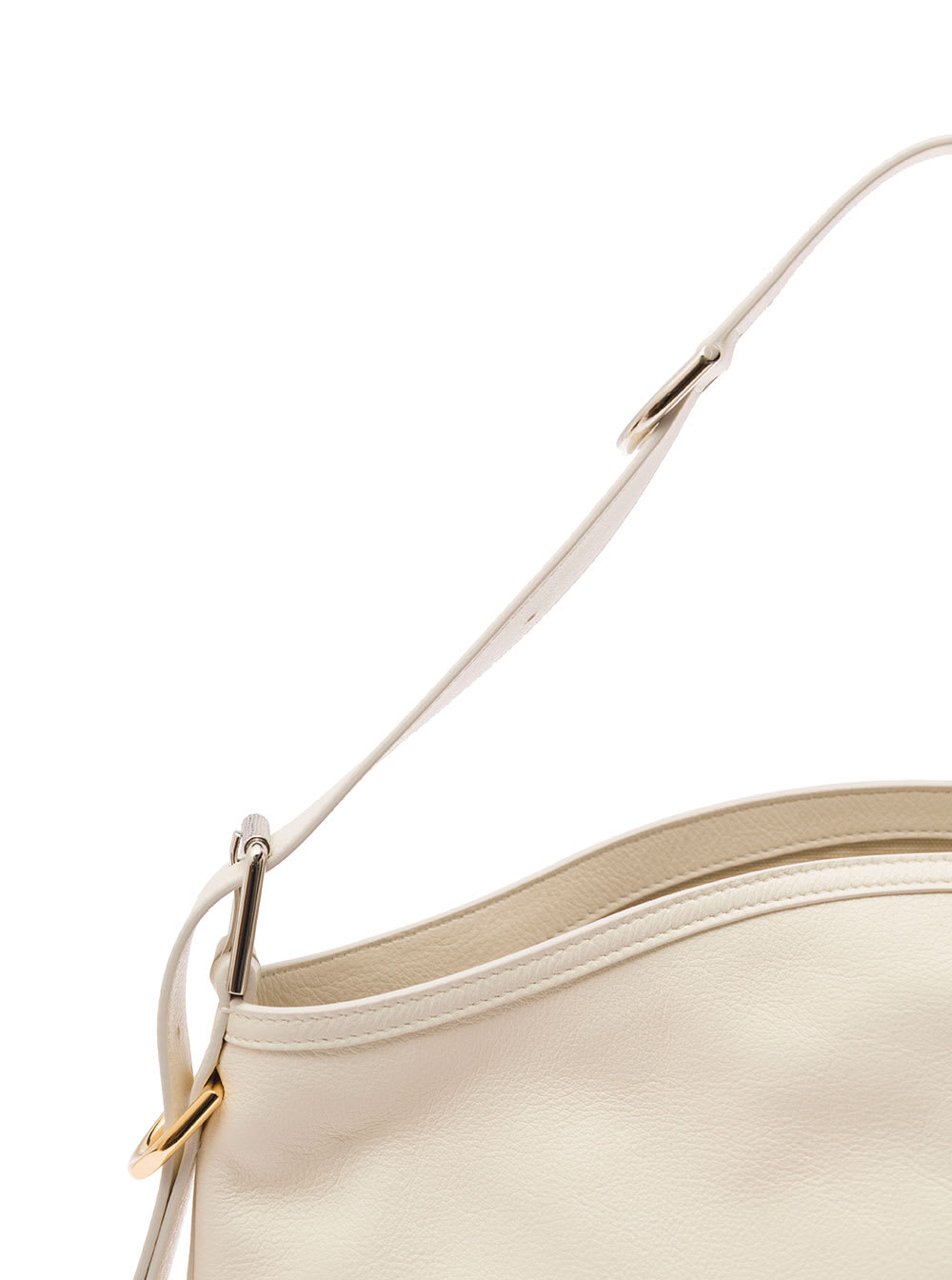 Shop Givenchy Voyou White Shoulder Bag With Embossed Logo In Smooth Leather Woman