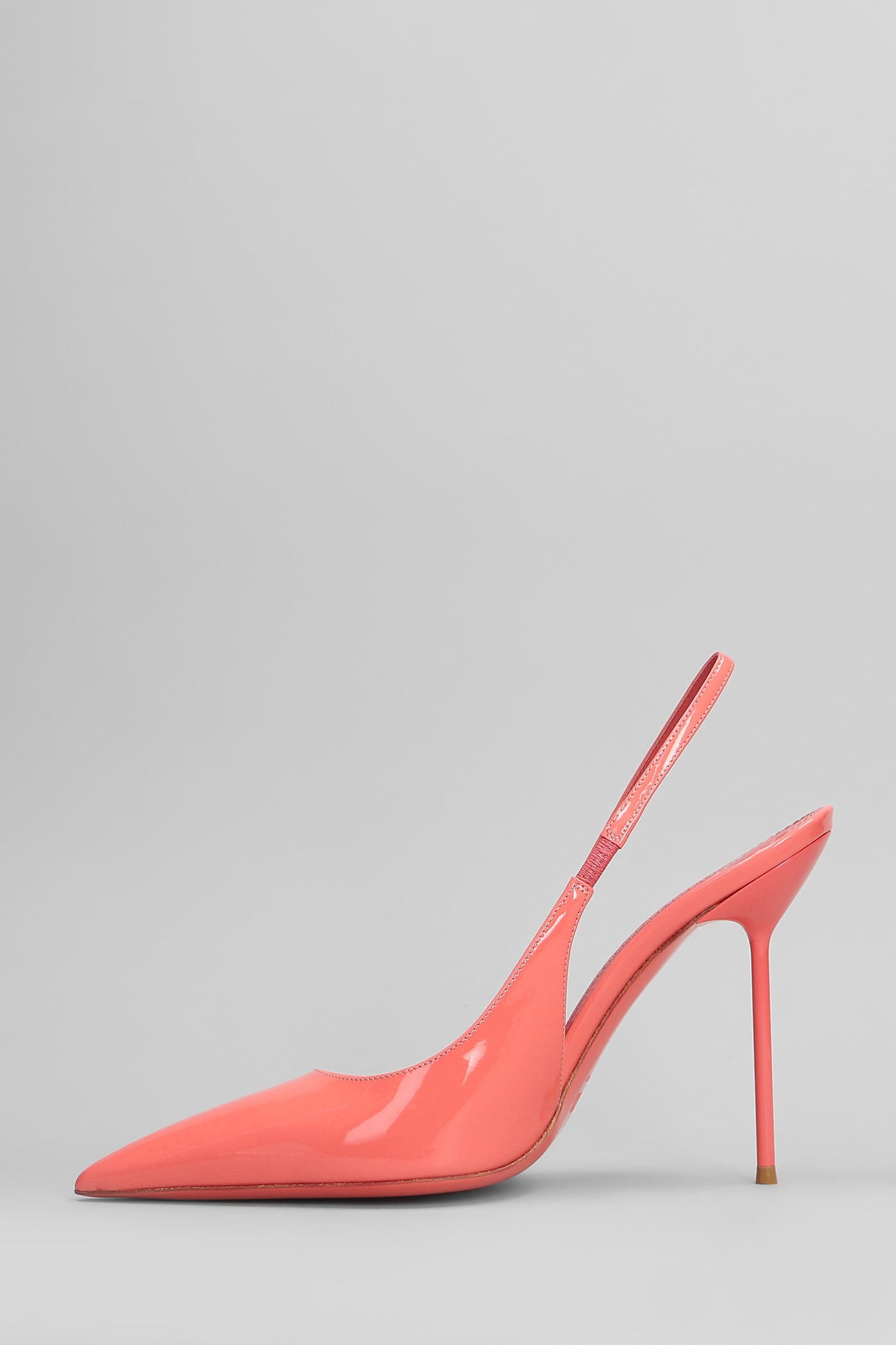 Paris Texas Lidia Slingback Pumps In Rose-pink Patent Leather In Rose-pink