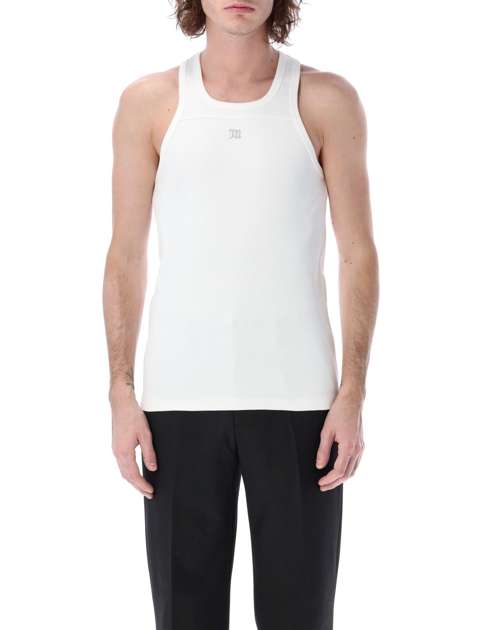 Misbhv Tank Top Logo Embroidery In White