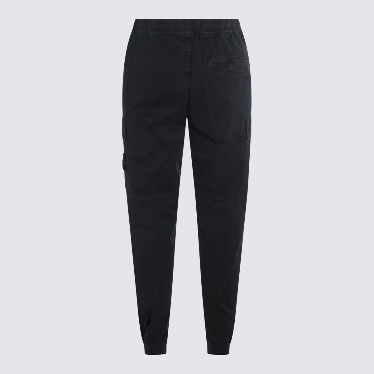 Stone Island Cargo Utility Trousers Elastic Waistband In Black
