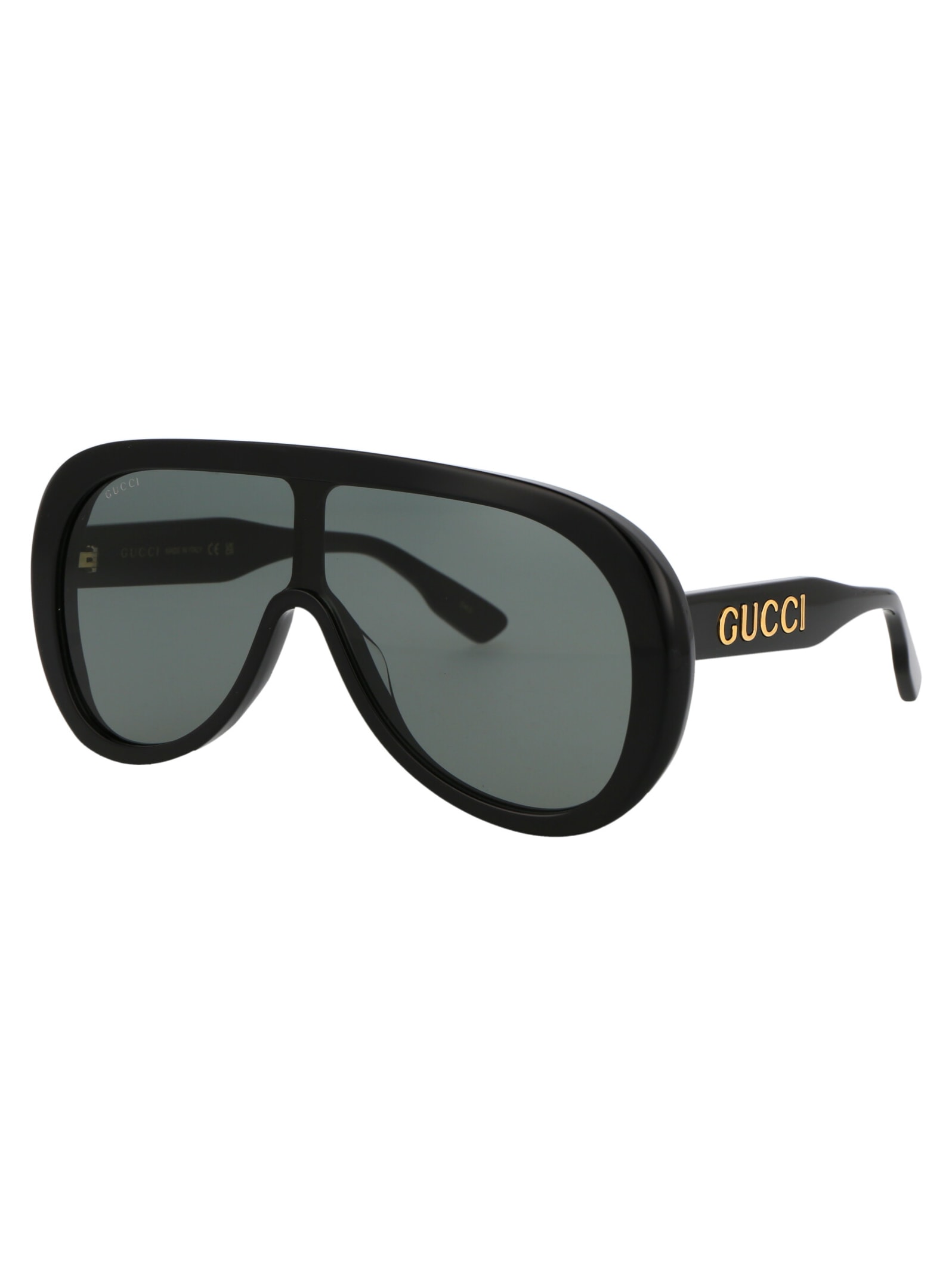 Shop Gucci Gg1370s Sunglasses In 001 Black Black Grey