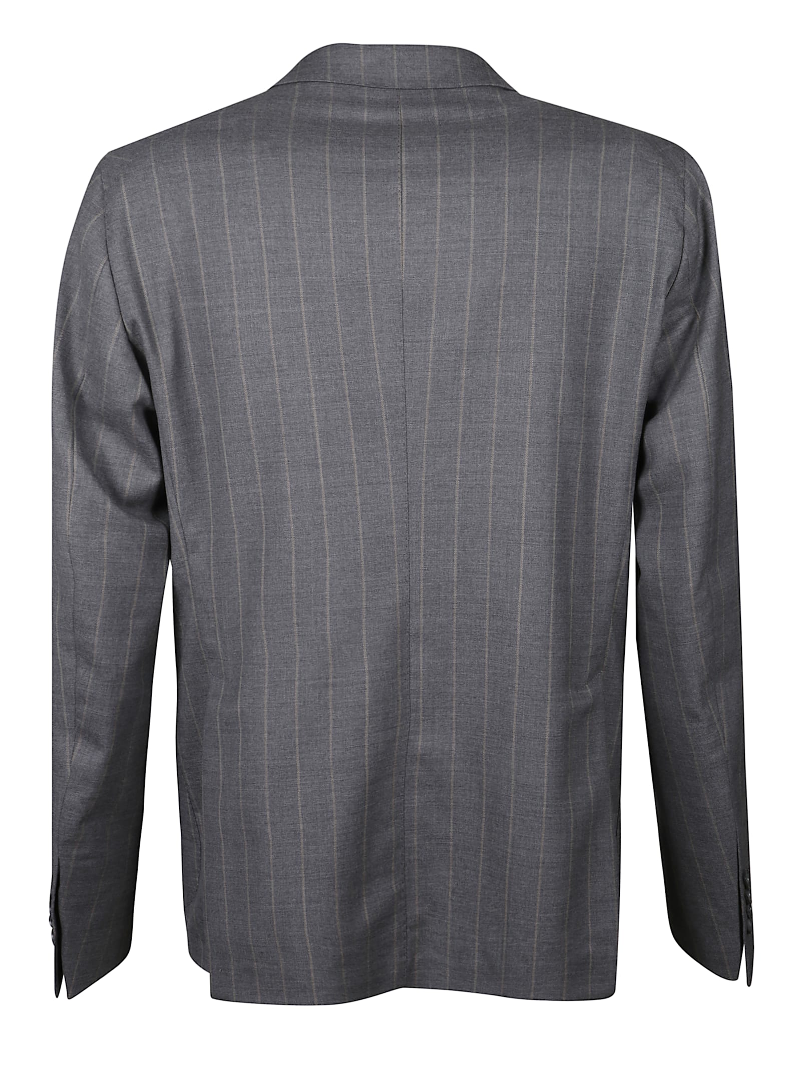 Tagliatore Double-breasted Pinstripe Jacket And Pockets In Multi