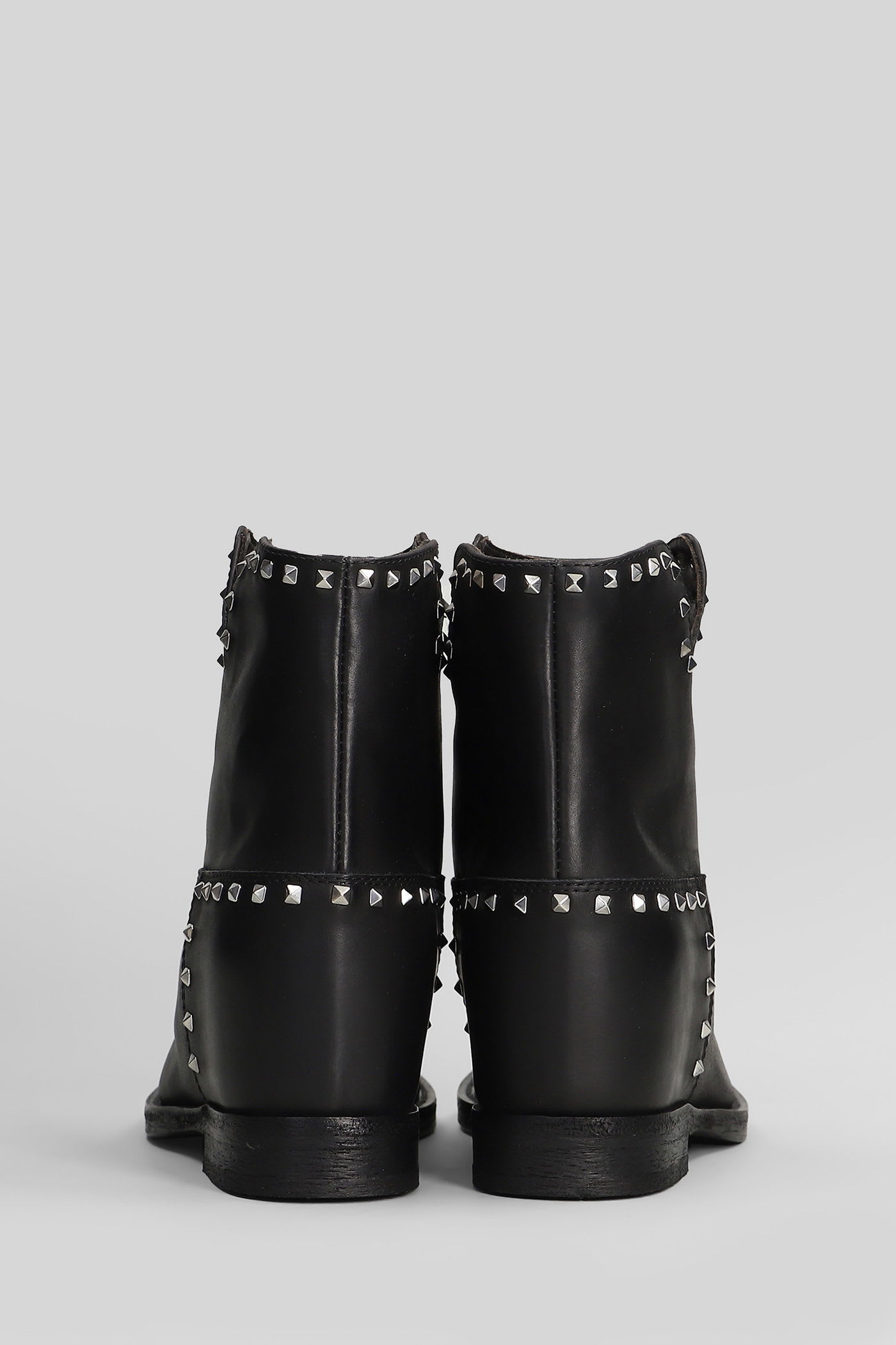 Via Roma 15 25mm Stud-embellished Leather Boots In Multi