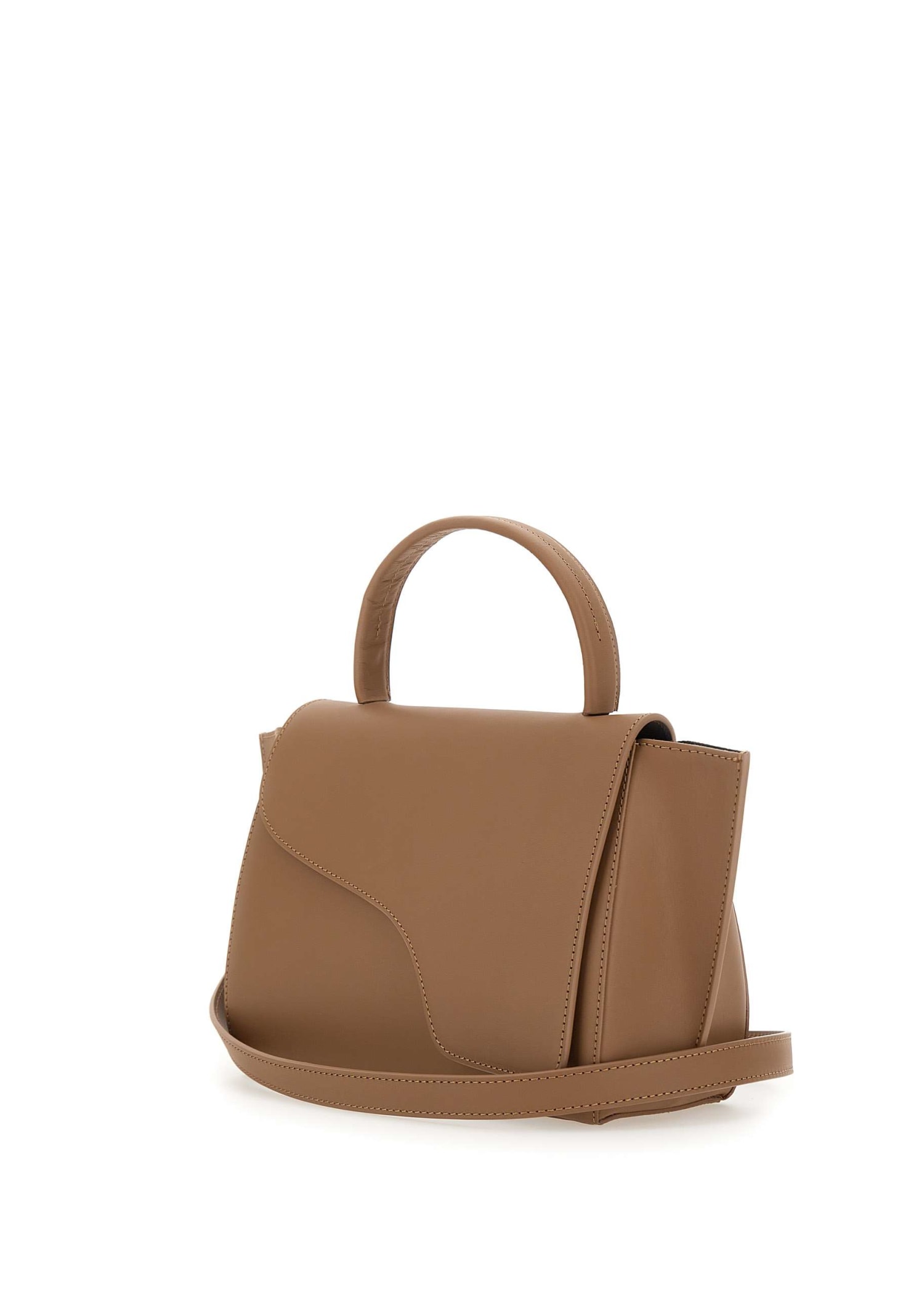 Shop Atp Atelier Arezzo Leather Bag In Beige